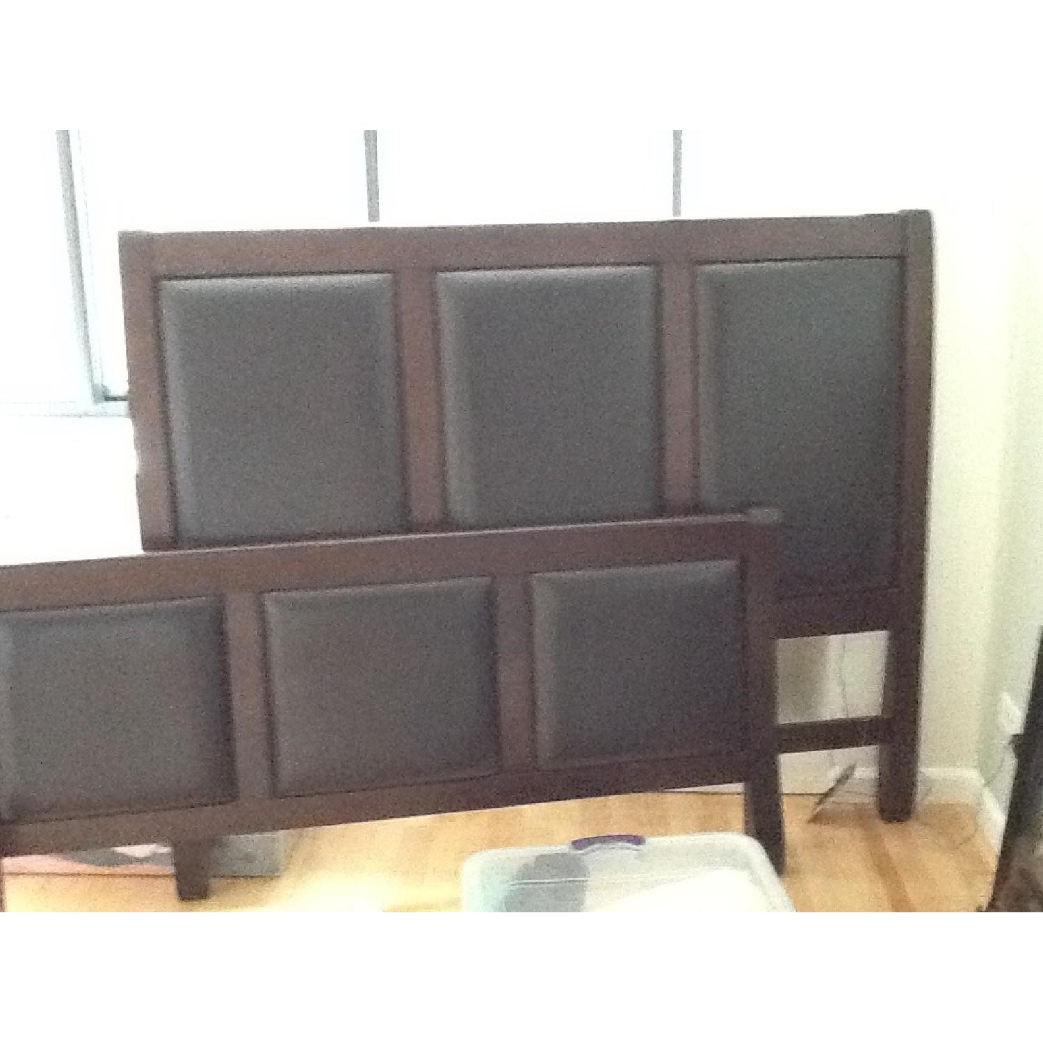 Queen Size Bed Frame w/ Headboard and Footboard - image-1