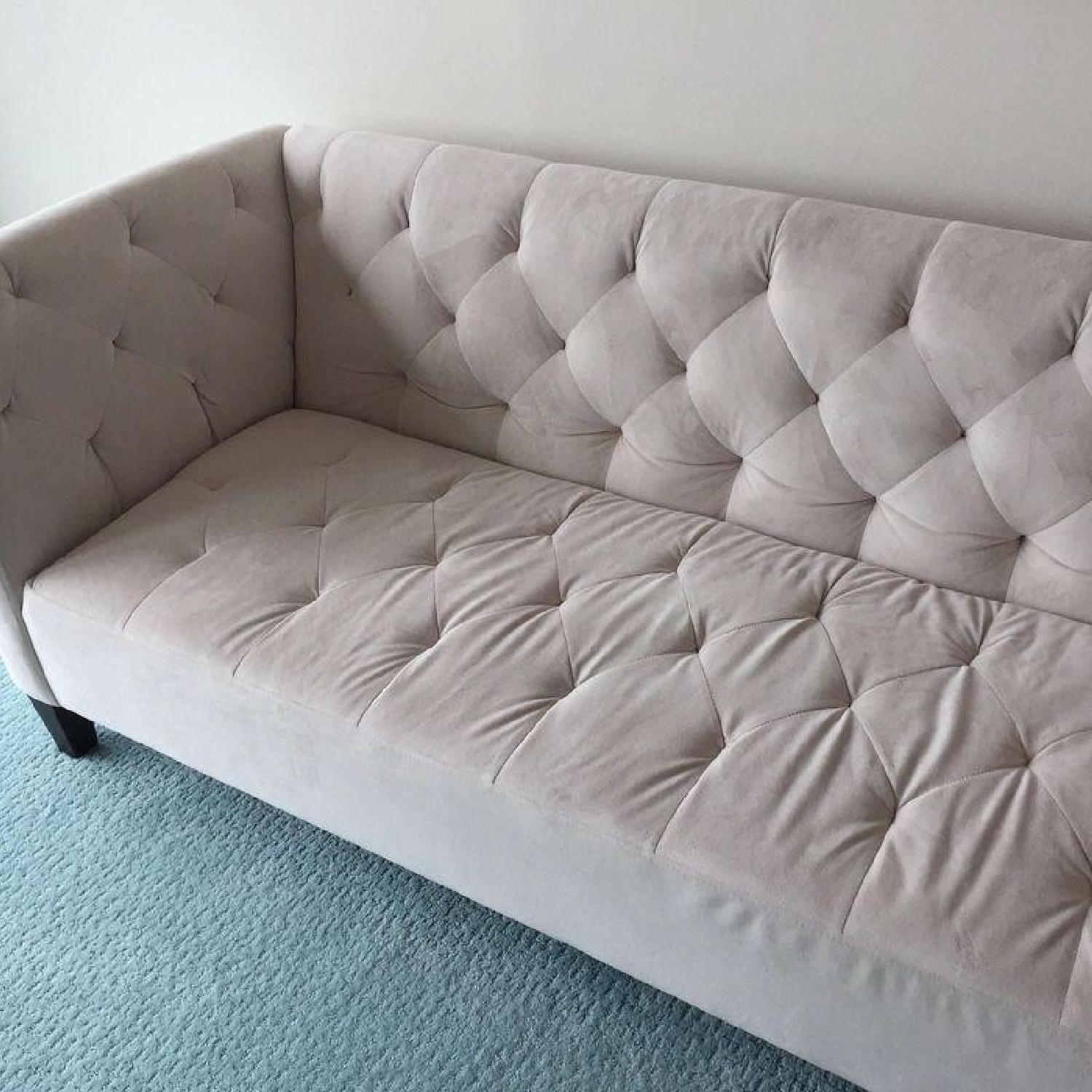 Ivory Tufted Sofa - image-7