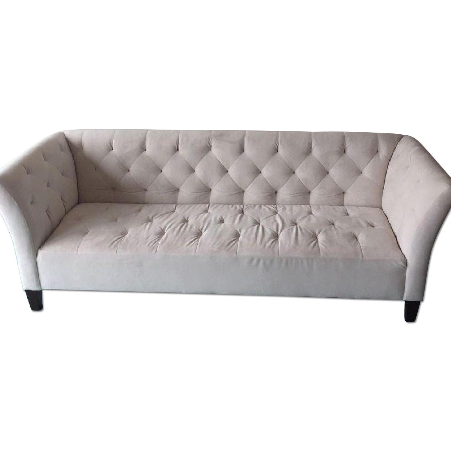 Ivory Tufted Sofa - Thumbnail 2