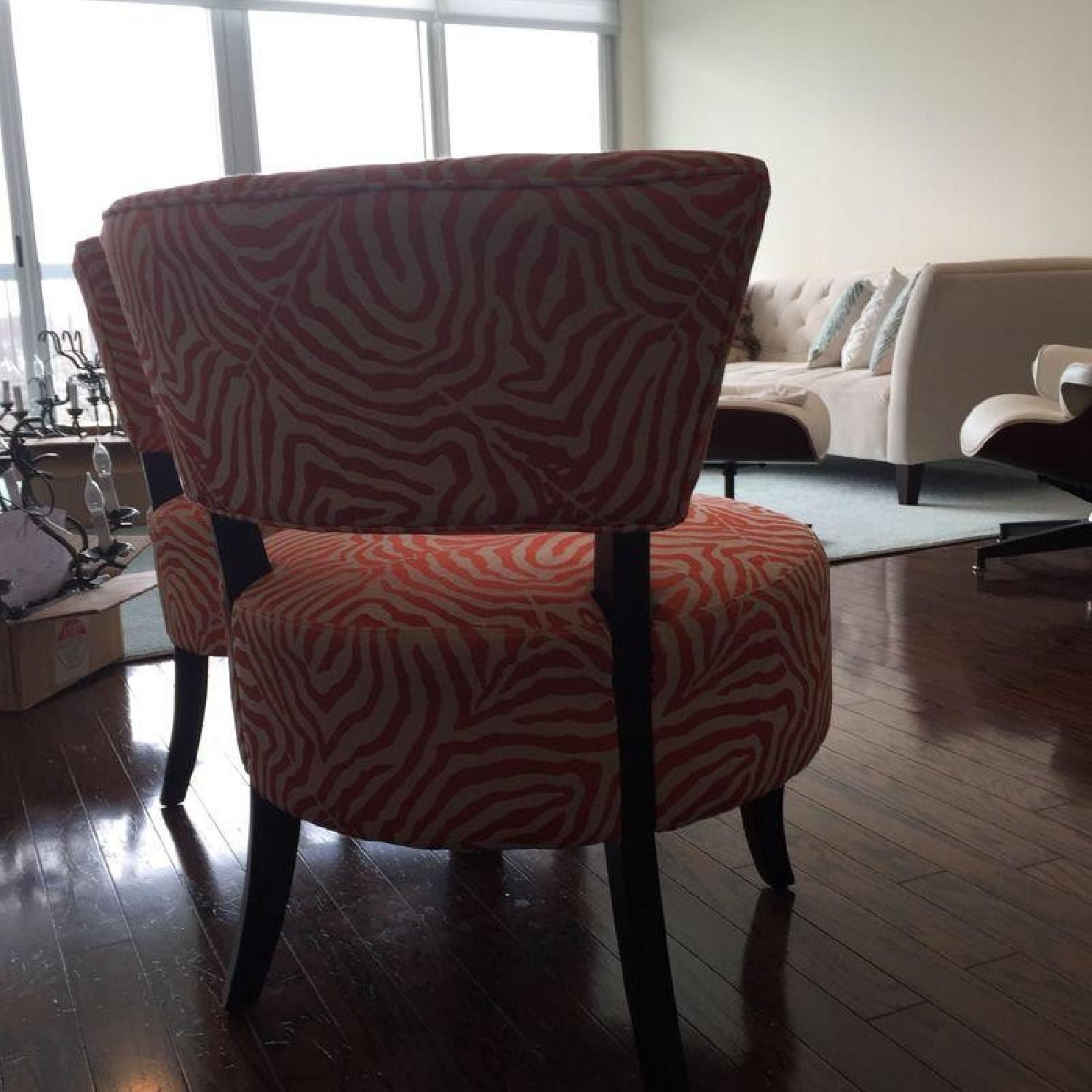 Tangerine Zebra Chairs - Set of 2 - image-3
