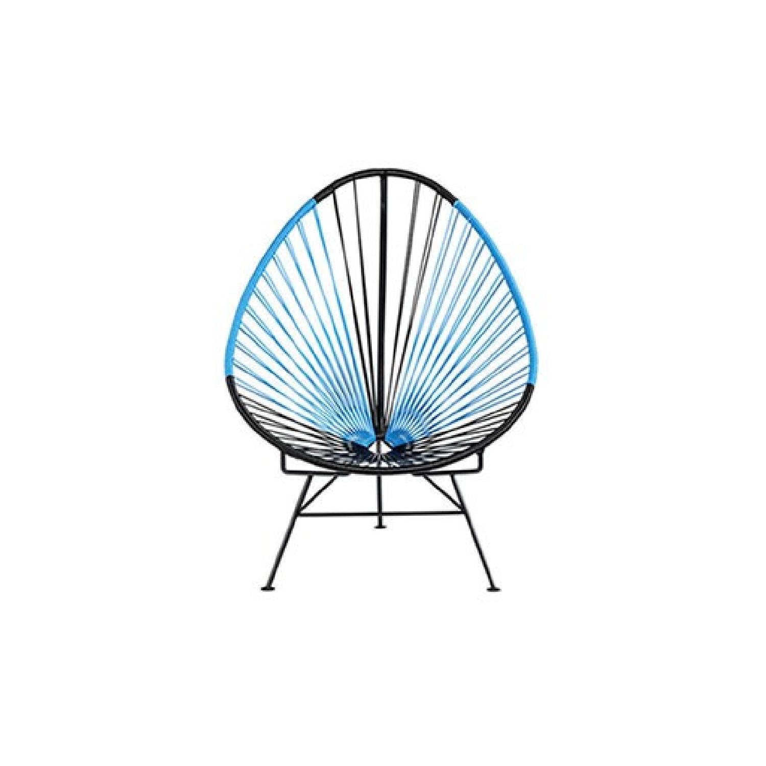 CB2 Acapulco Black/Blue Lounge Chairs AptDeco