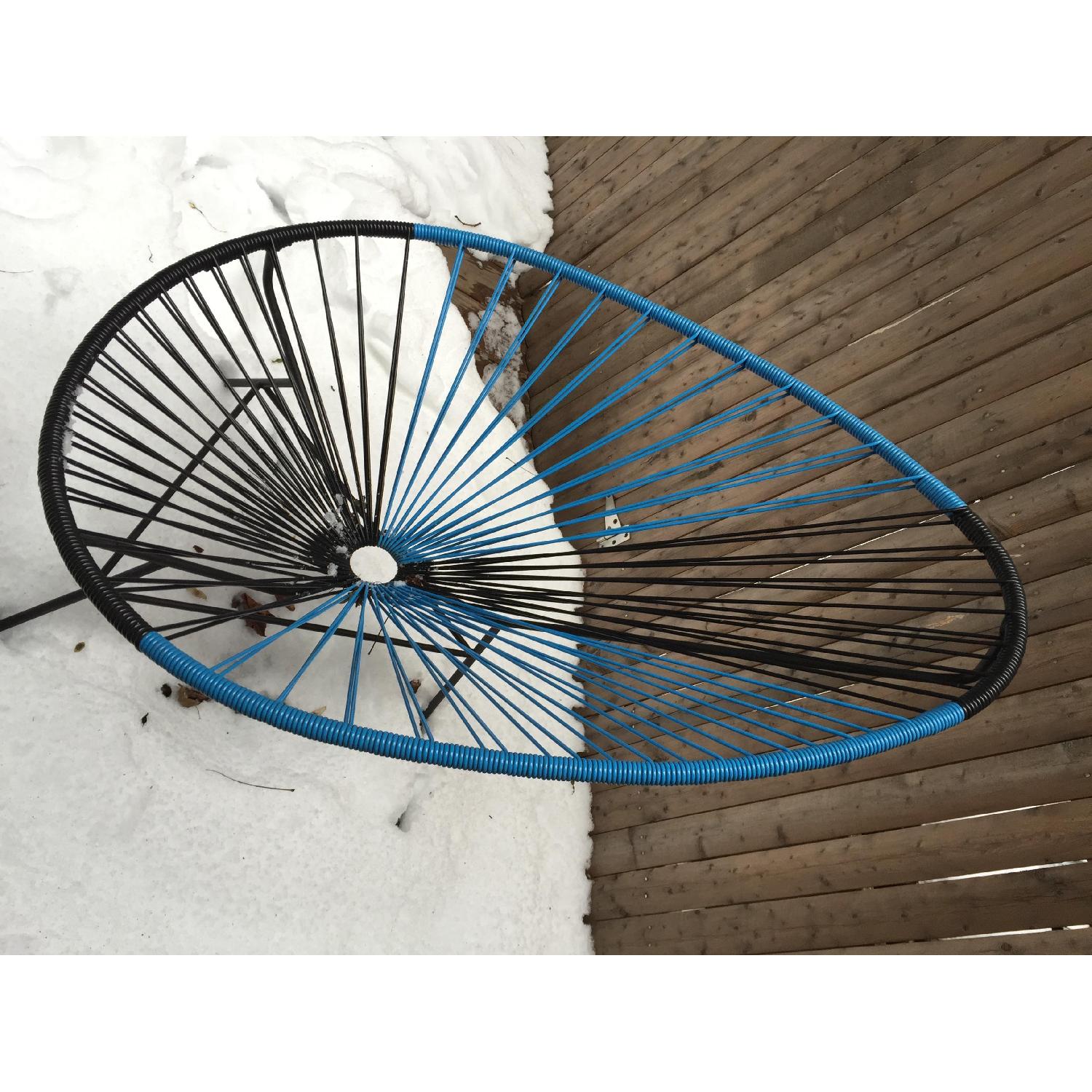 CB2 Acapulco Black/Blue Lounge Chairs - image-3