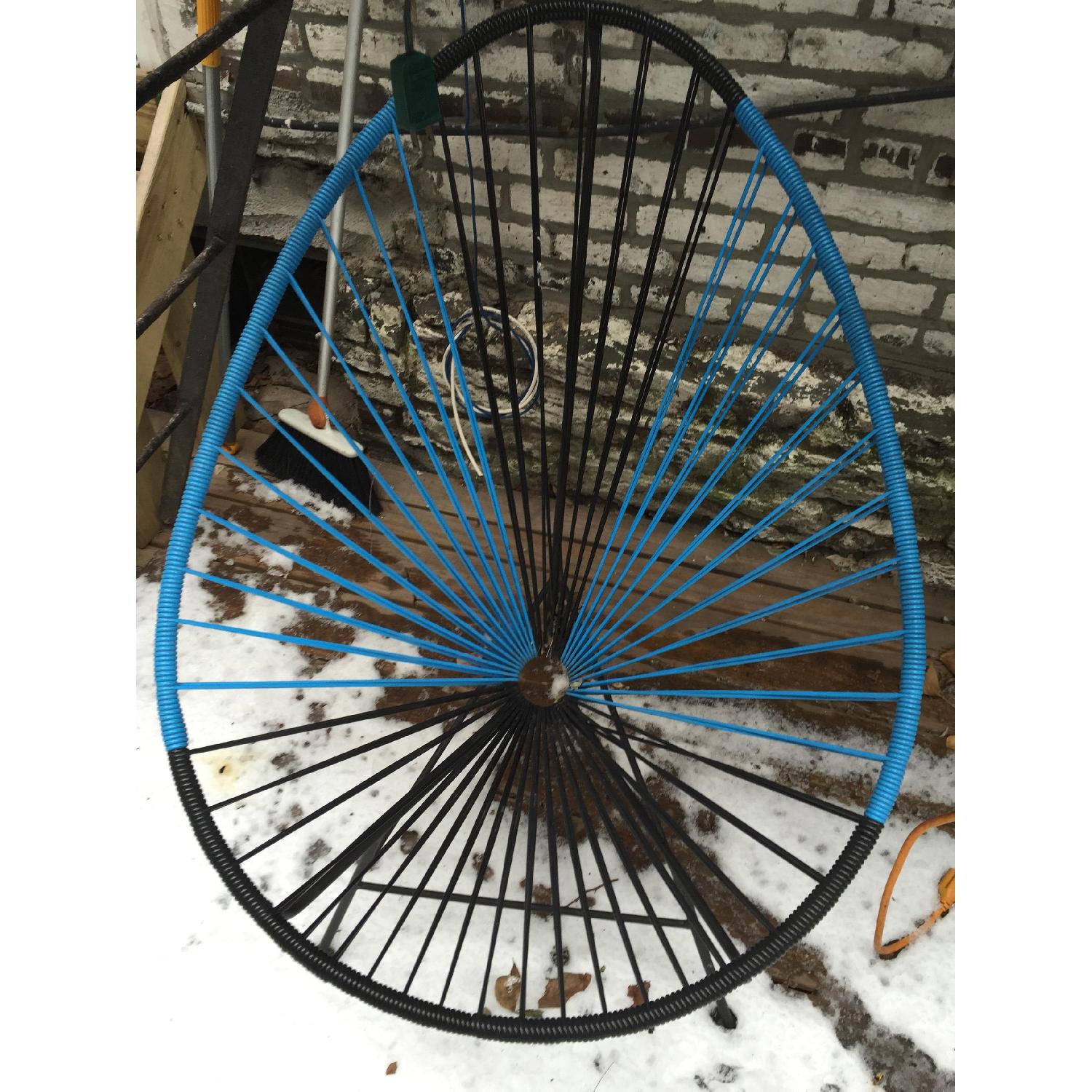 CB2 Acapulco Black/Blue Lounge Chairs - image-4