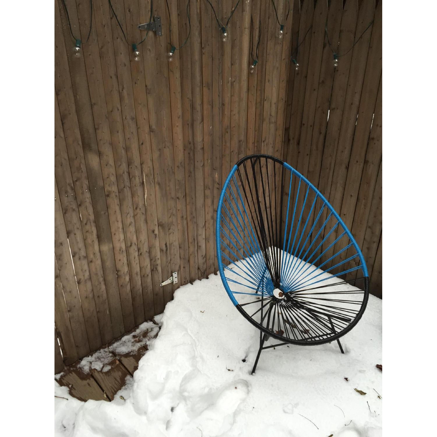 CB2 Acapulco Black/Blue Lounge Chairs - image-6