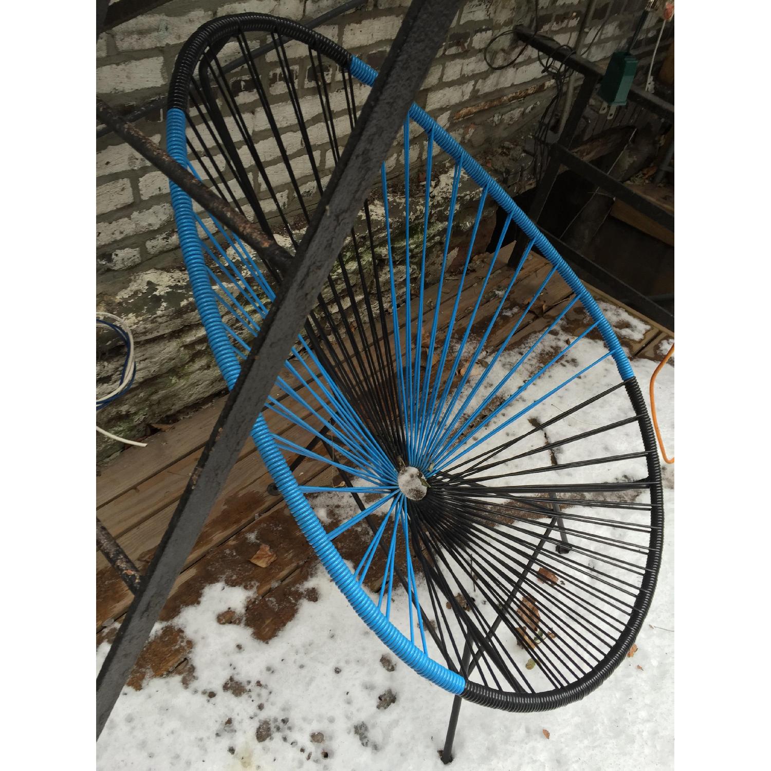 CB2 Acapulco Black/Blue Lounge Chairs - image-7