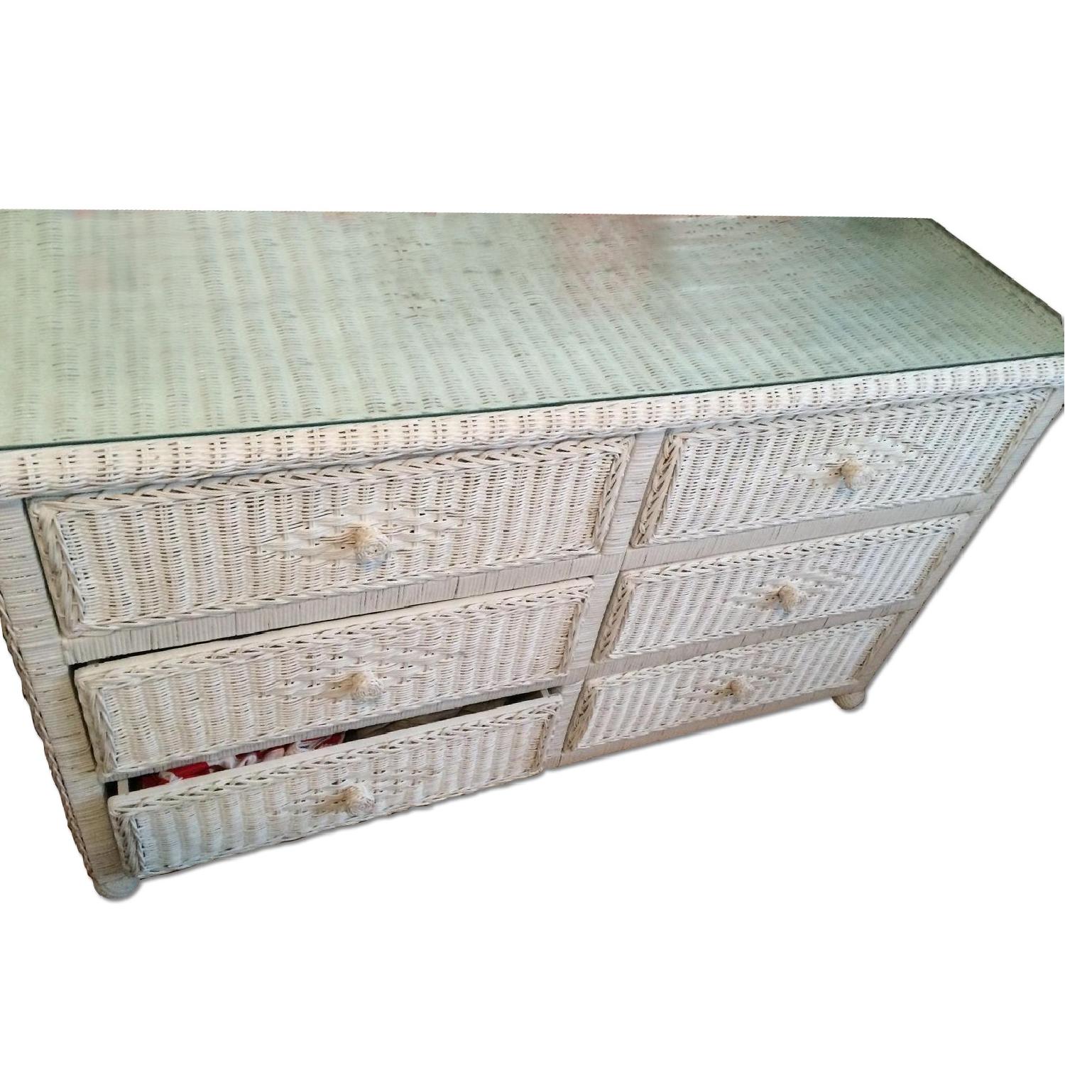 Wicker Dresser + Armoire/Closet Set - AptDeco