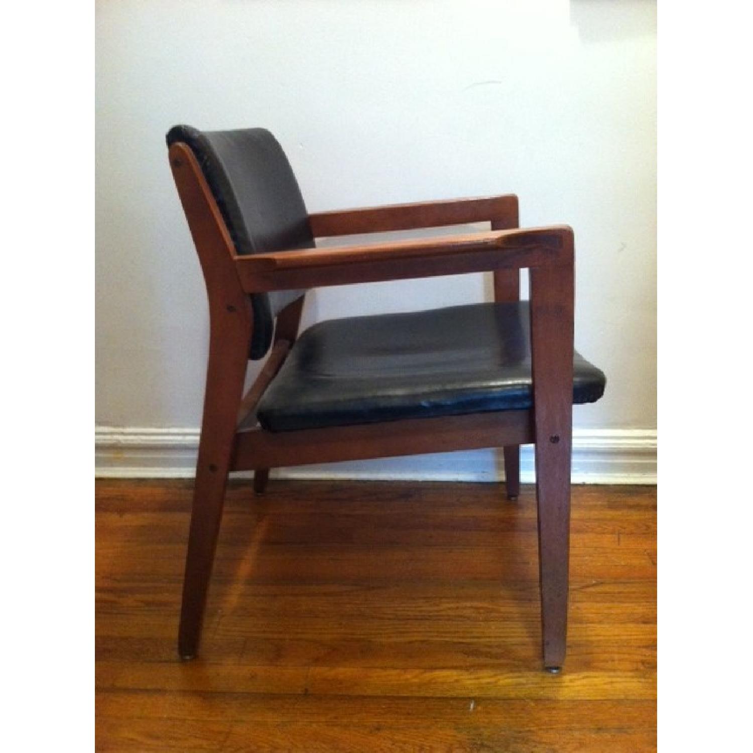 Mid Century Style Leather Chairs - Set of 2 - image-2