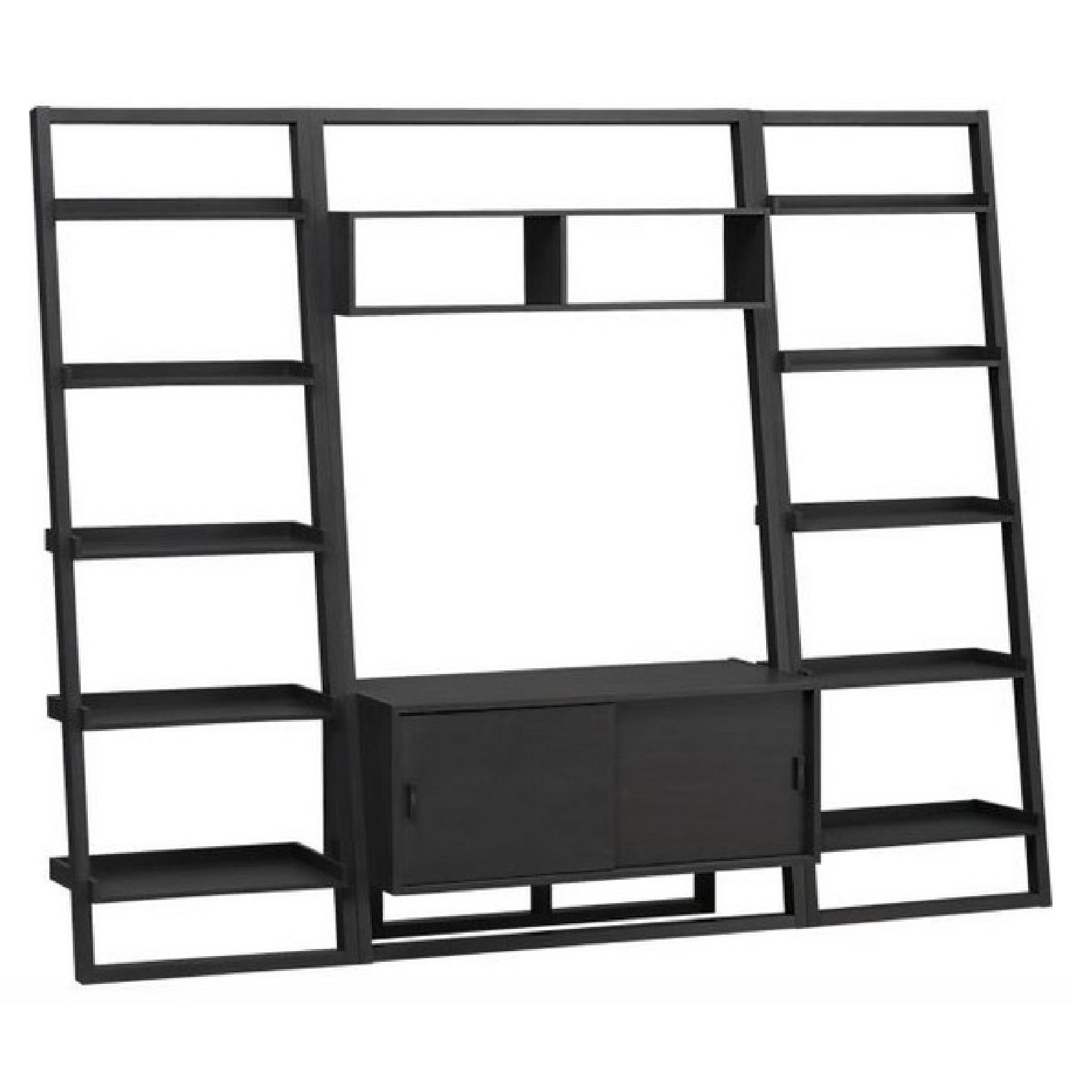 Crate & Barrel Dark Wood Entertainment Center - image-1