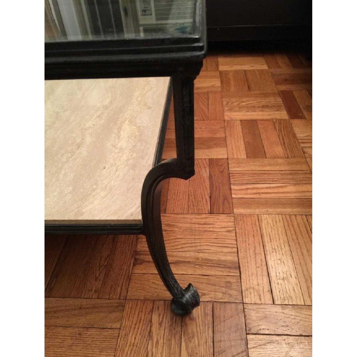 Domain Wrought Iron/Glass & Marble Coffee Table - image-5