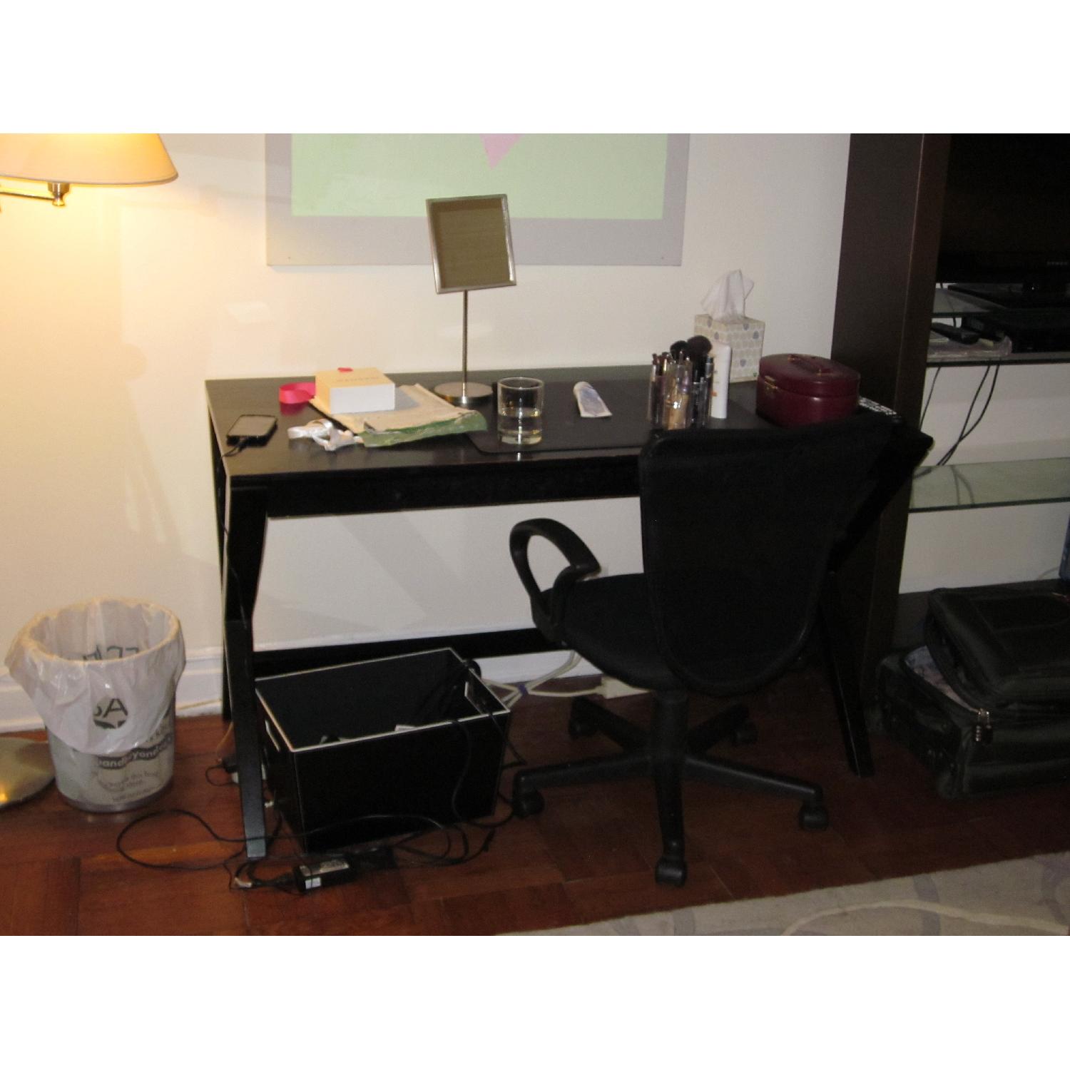 Crate & Barrel Spotlight Ebony Desk - image-2