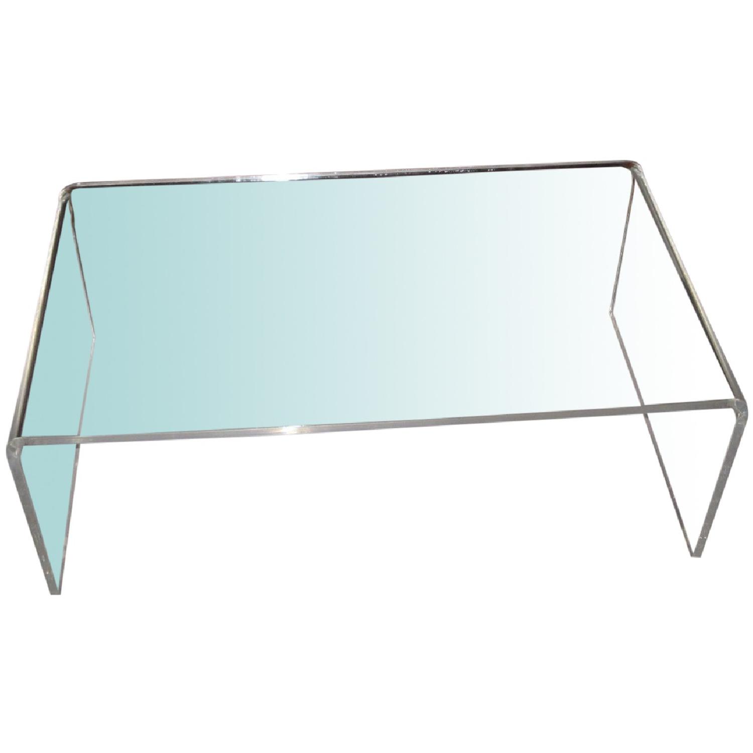CB2 Peekaboo Clear Coffee Table