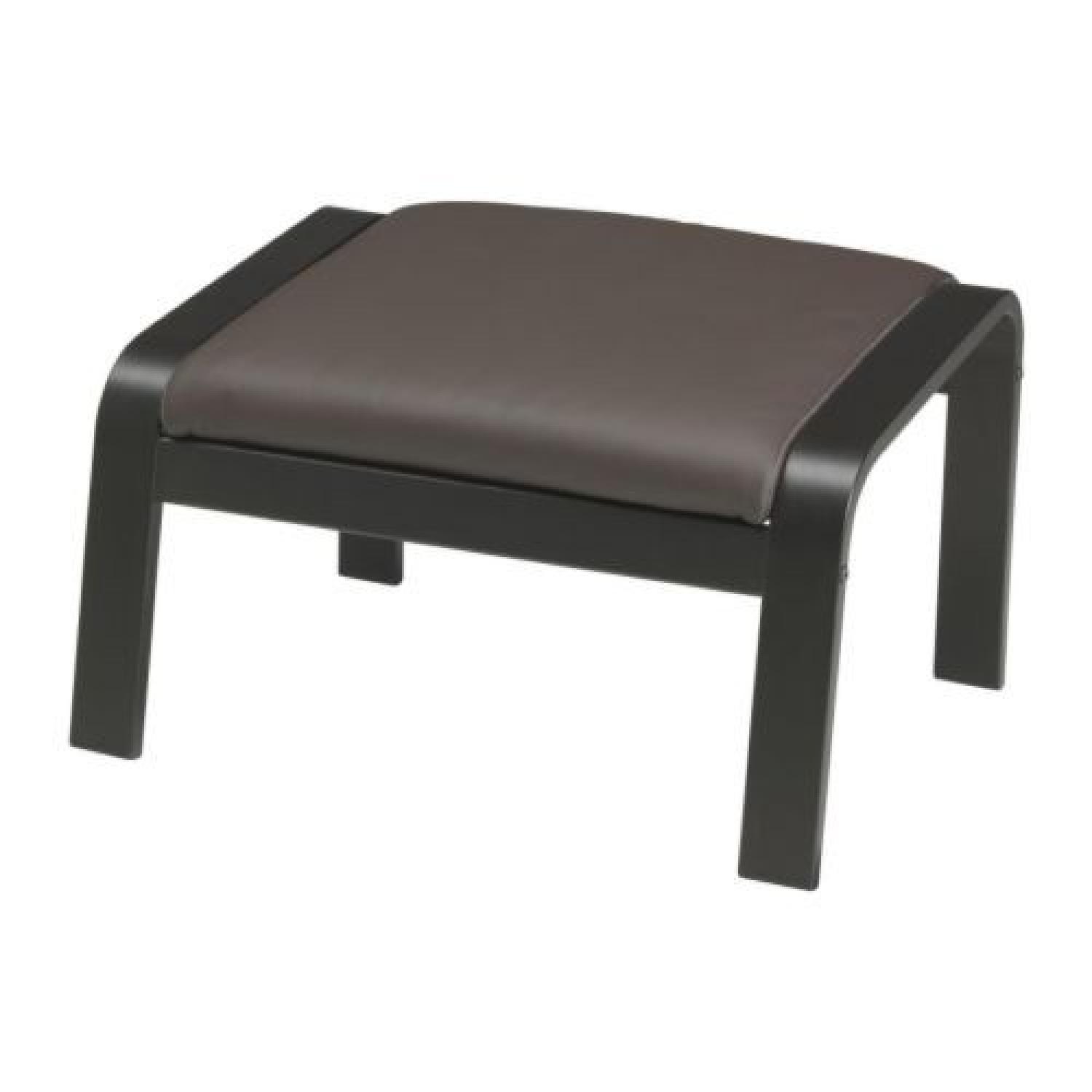 Ikea Leather Chair + Footstool - image-2