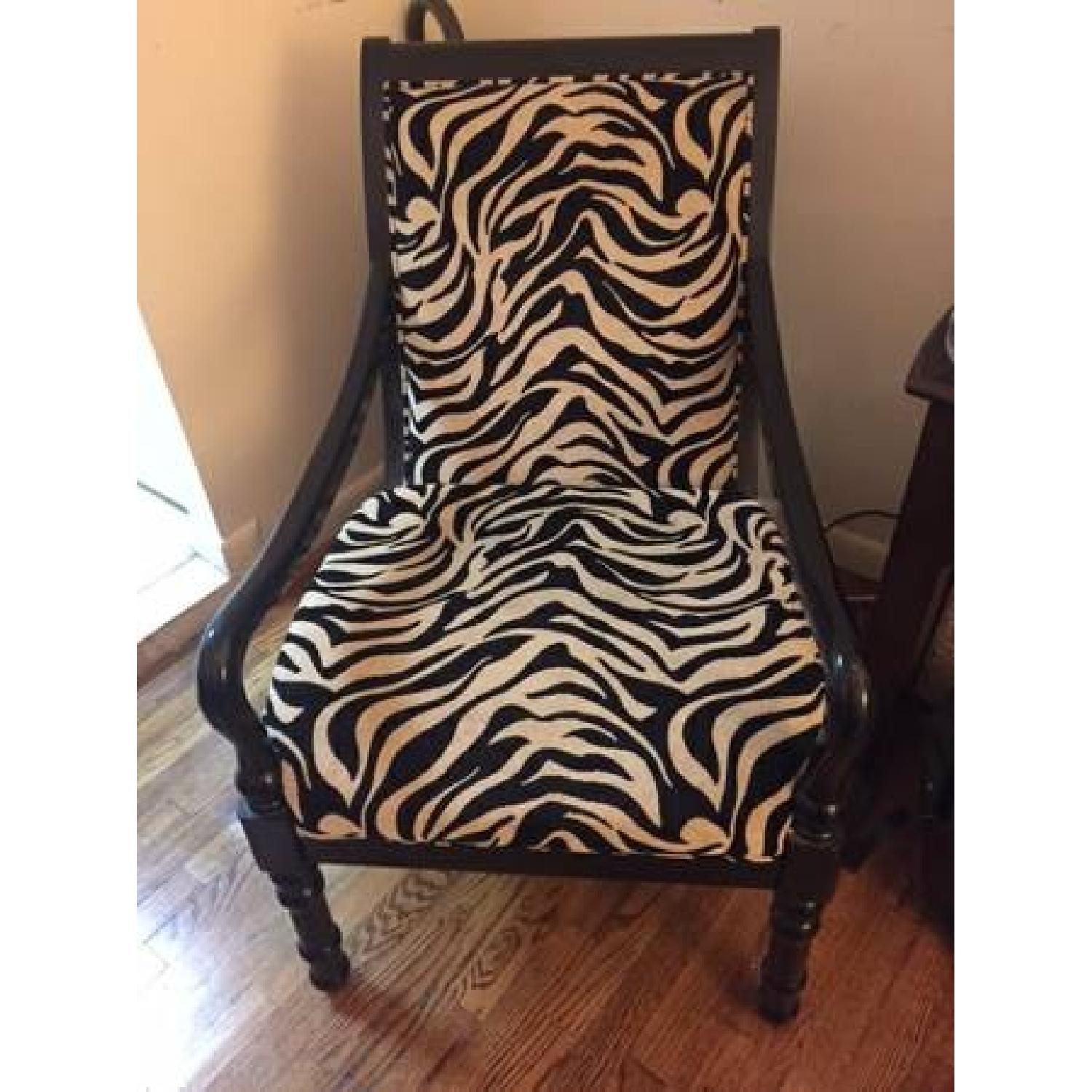 West Elm Zebra Print Chair - image-1