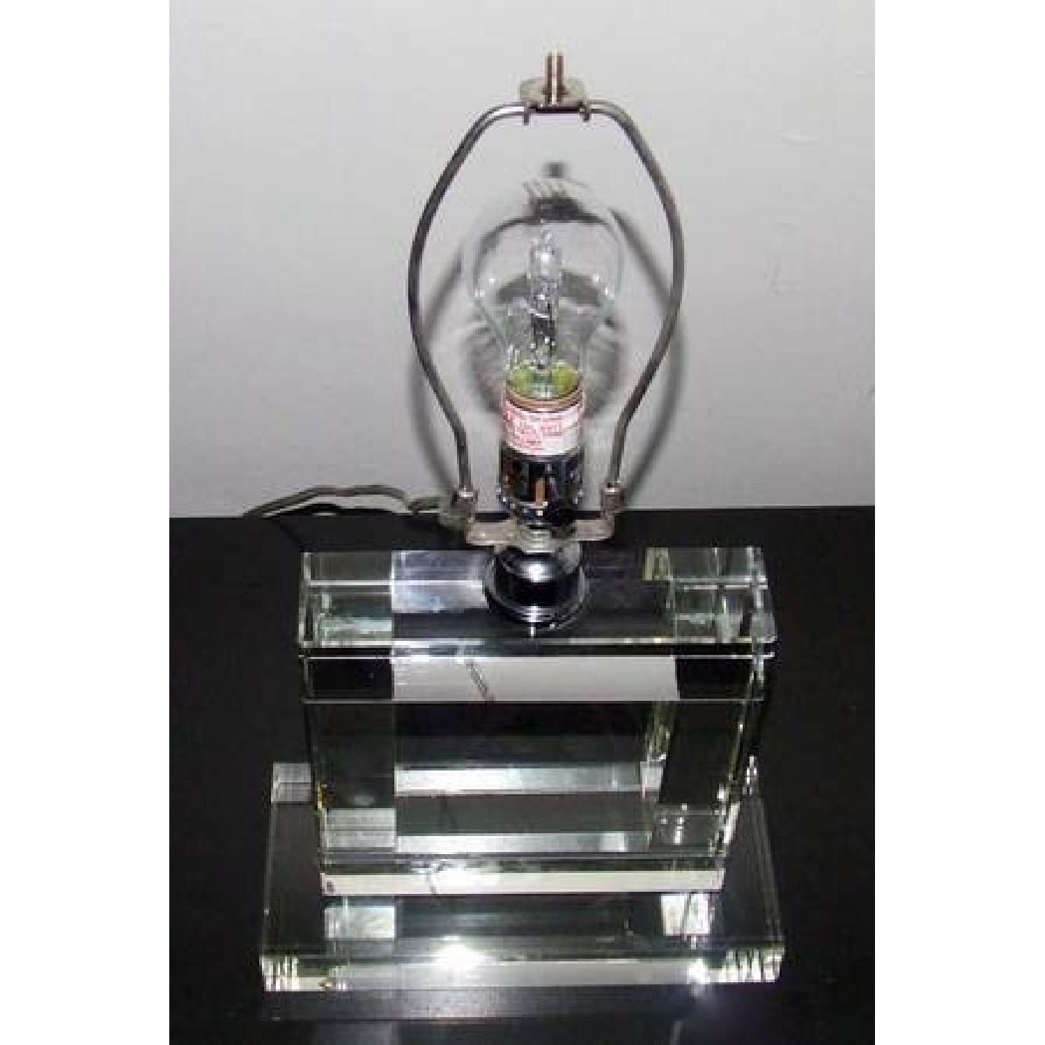Reproduction Crystal Art Deco Lamp - image-2