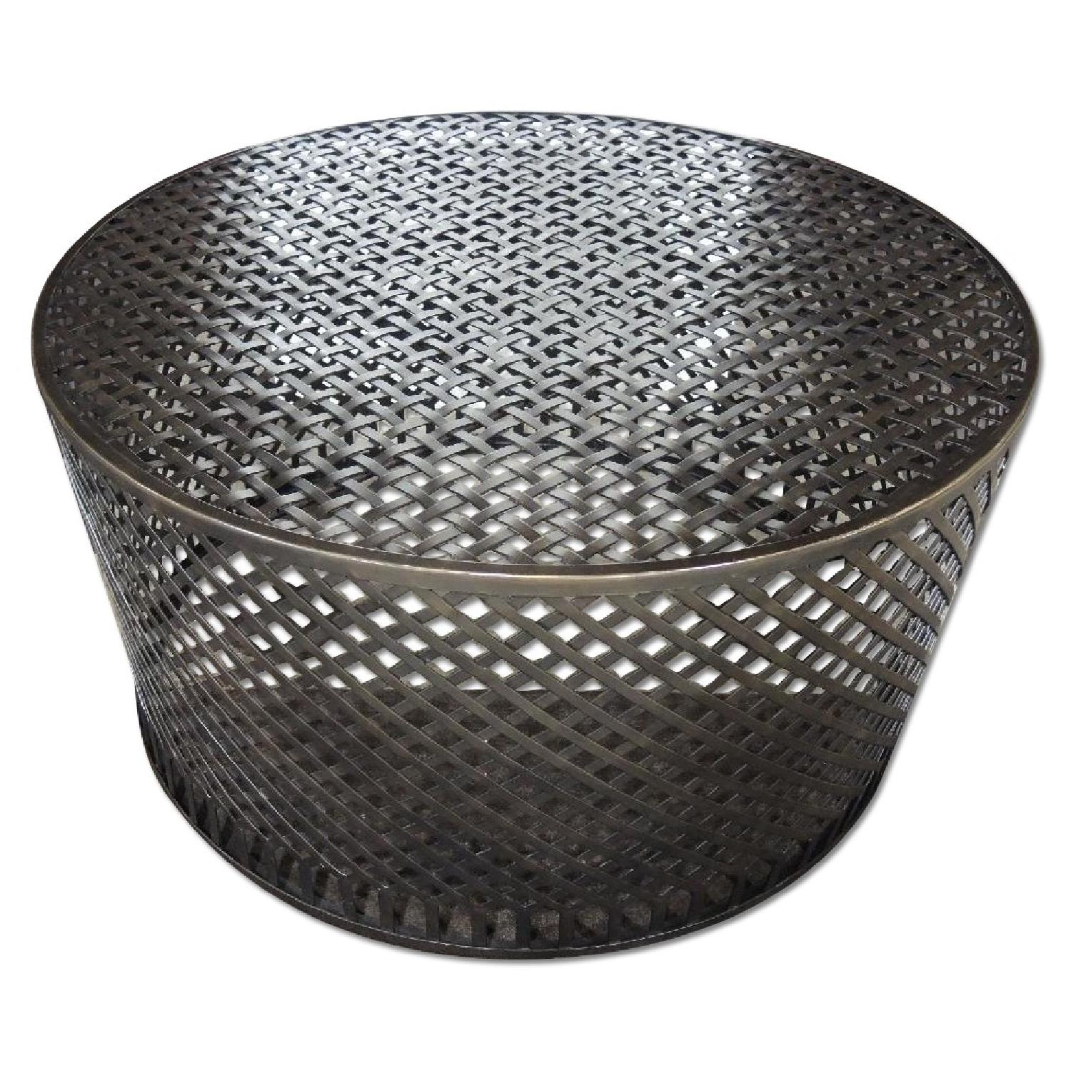 Crate & Barrel Iron Coffee Table - image-0