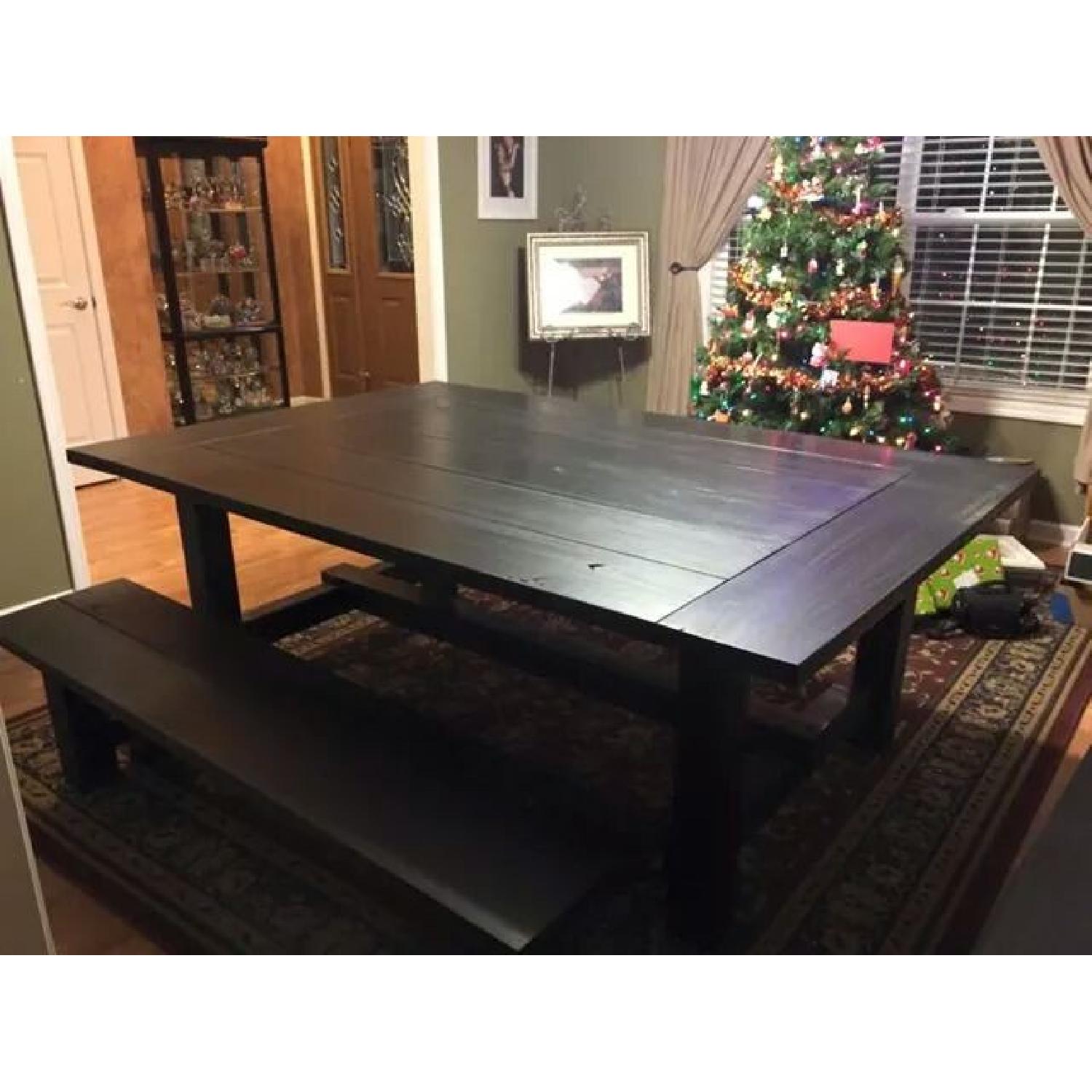 Rustic Veteran Farm Table with Bench Set - image-3