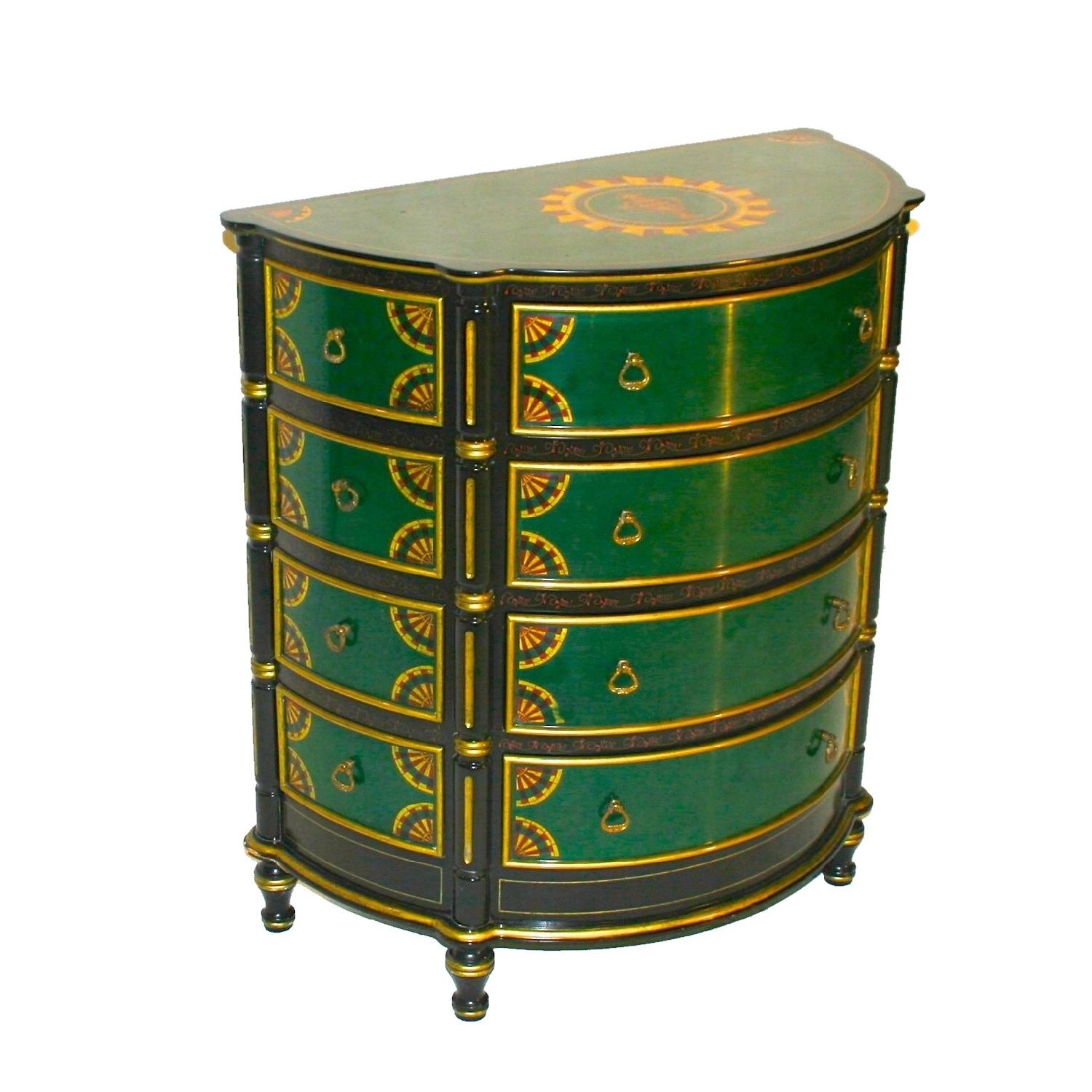 Bow Front European Gilded Chest