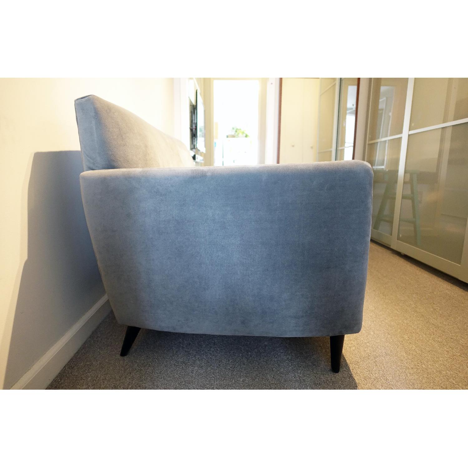 CB2 Parlour Steel Blue Sofa - image-1