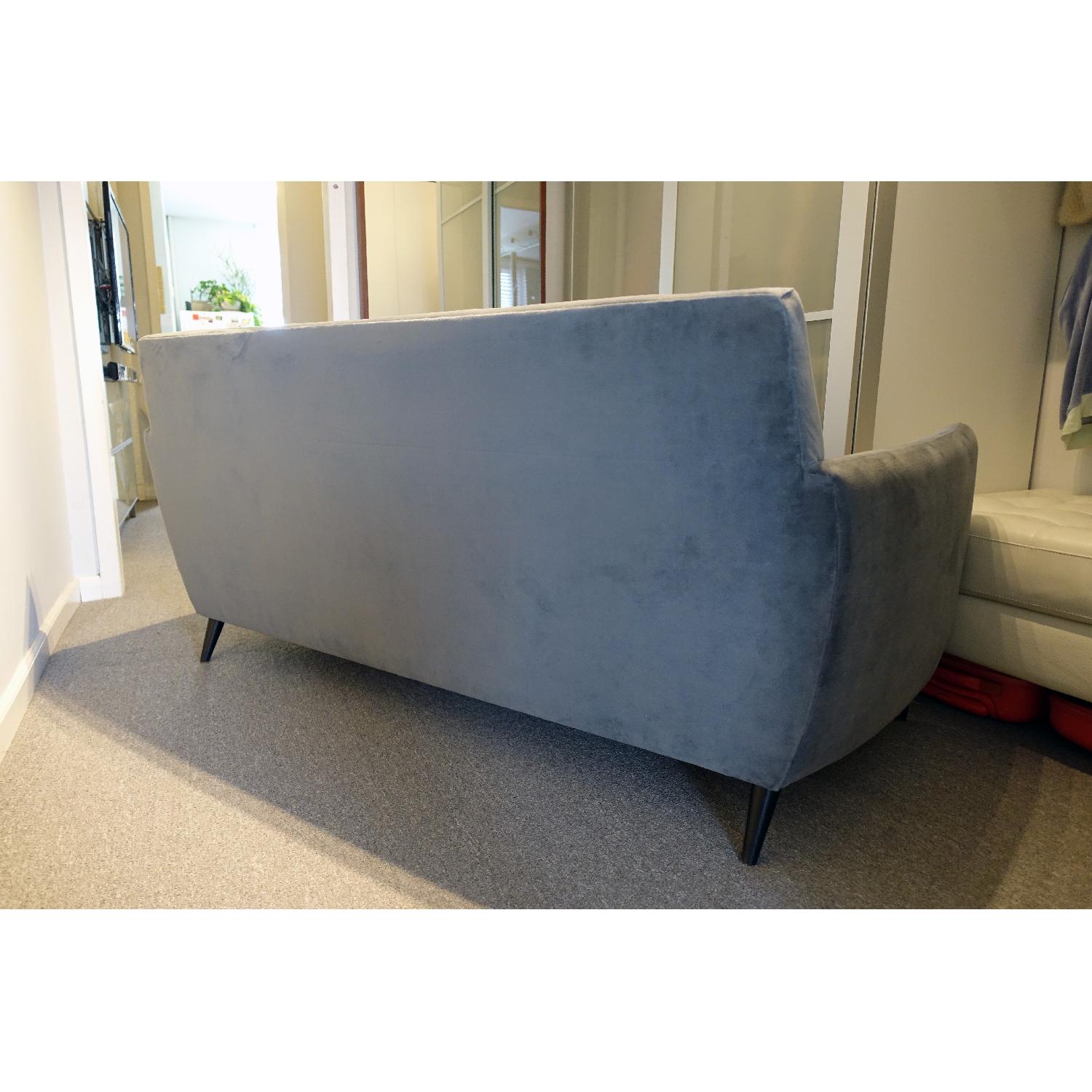 CB2 Parlour Steel Blue Sofa - image-3