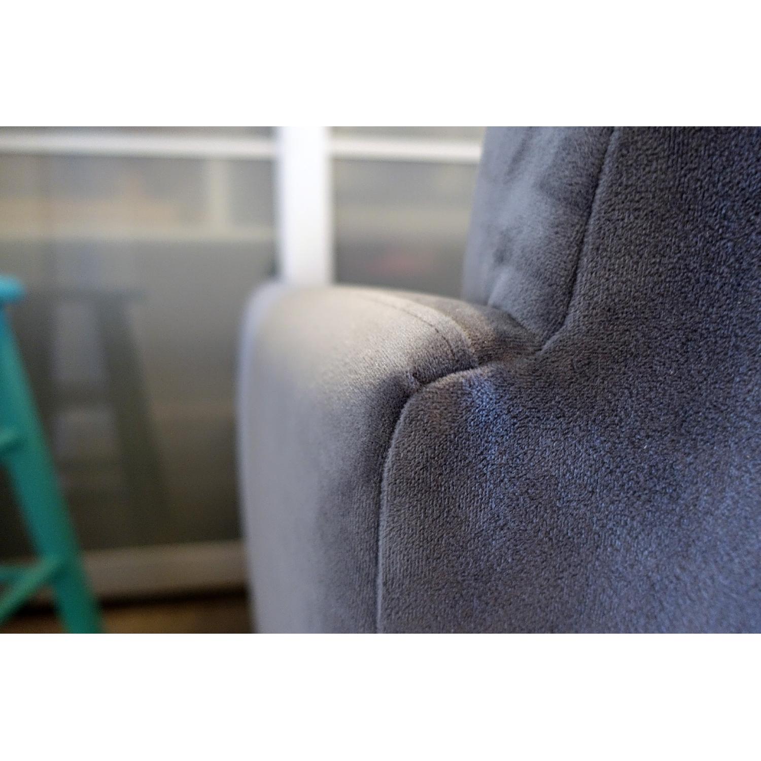 CB2 Parlour Steel Blue Sofa - image-5