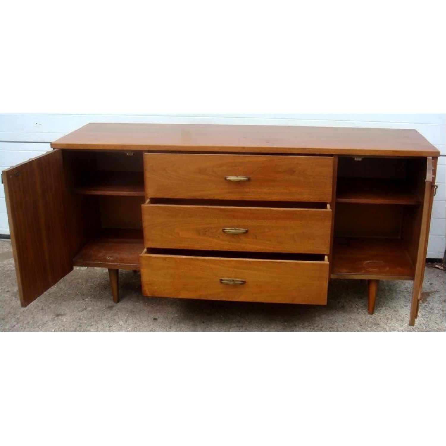 Mid Century Double Door 3 Drawer Credenza - image-4