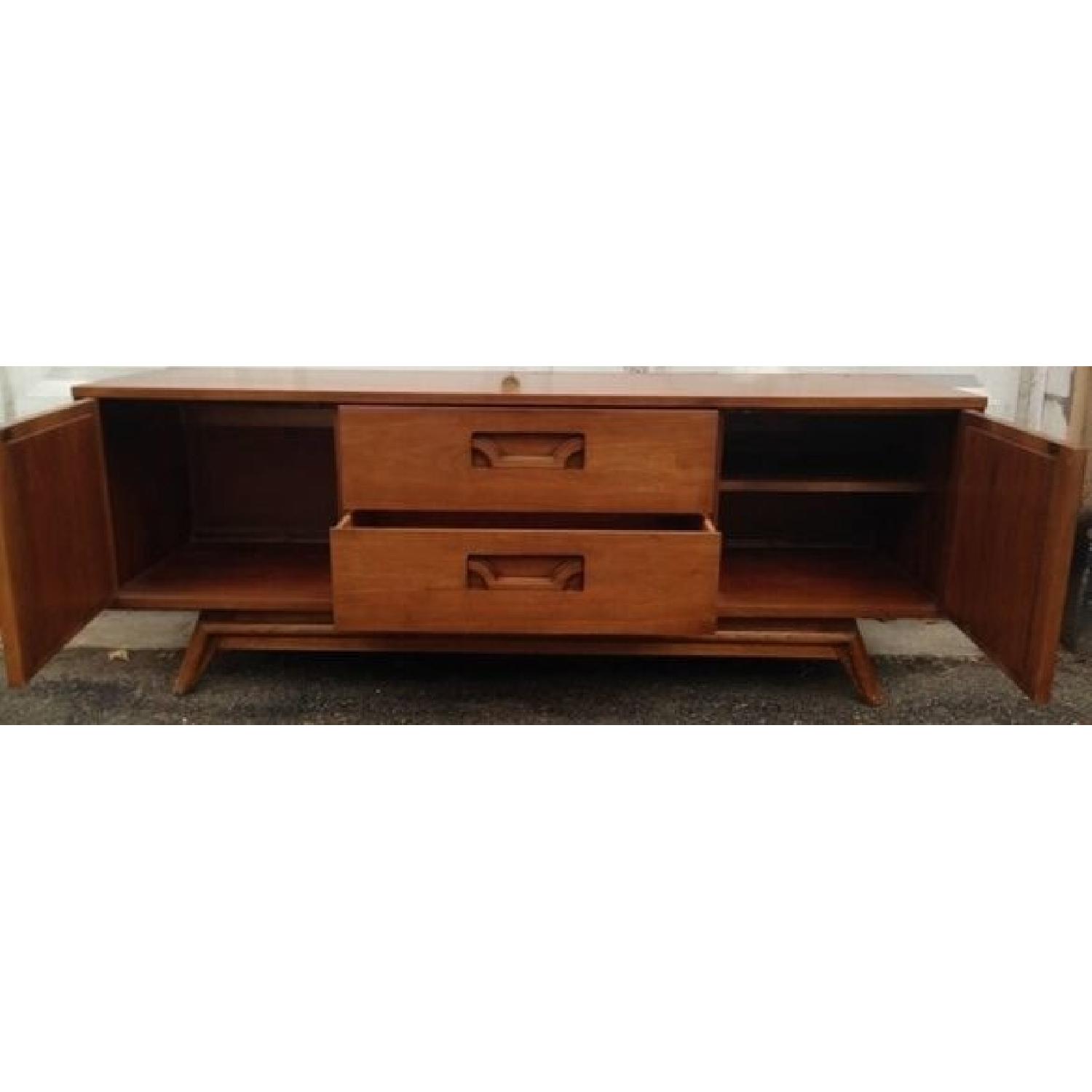 Mid Century Low Double Door Media Stand - image-1