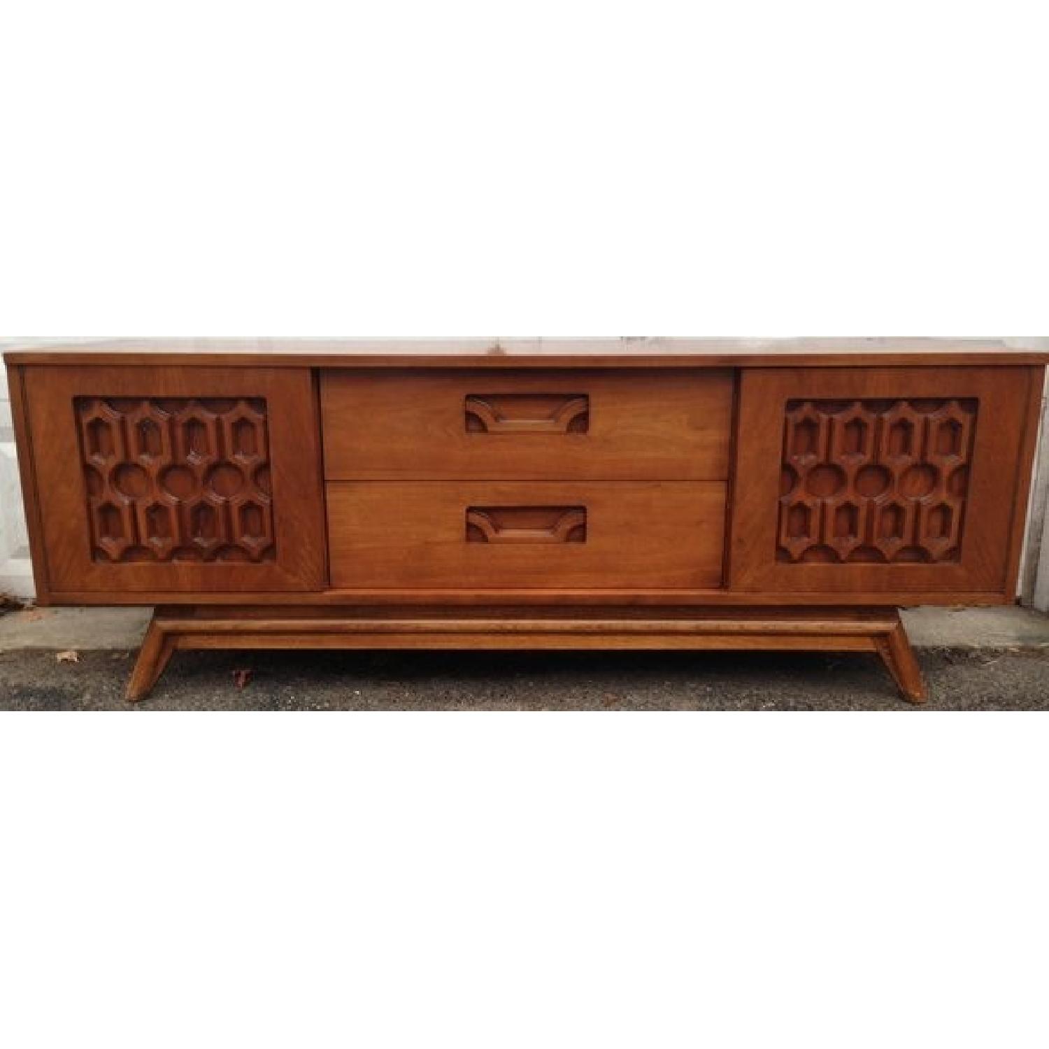 Mid Century Low Double Door Media Stand - image-2