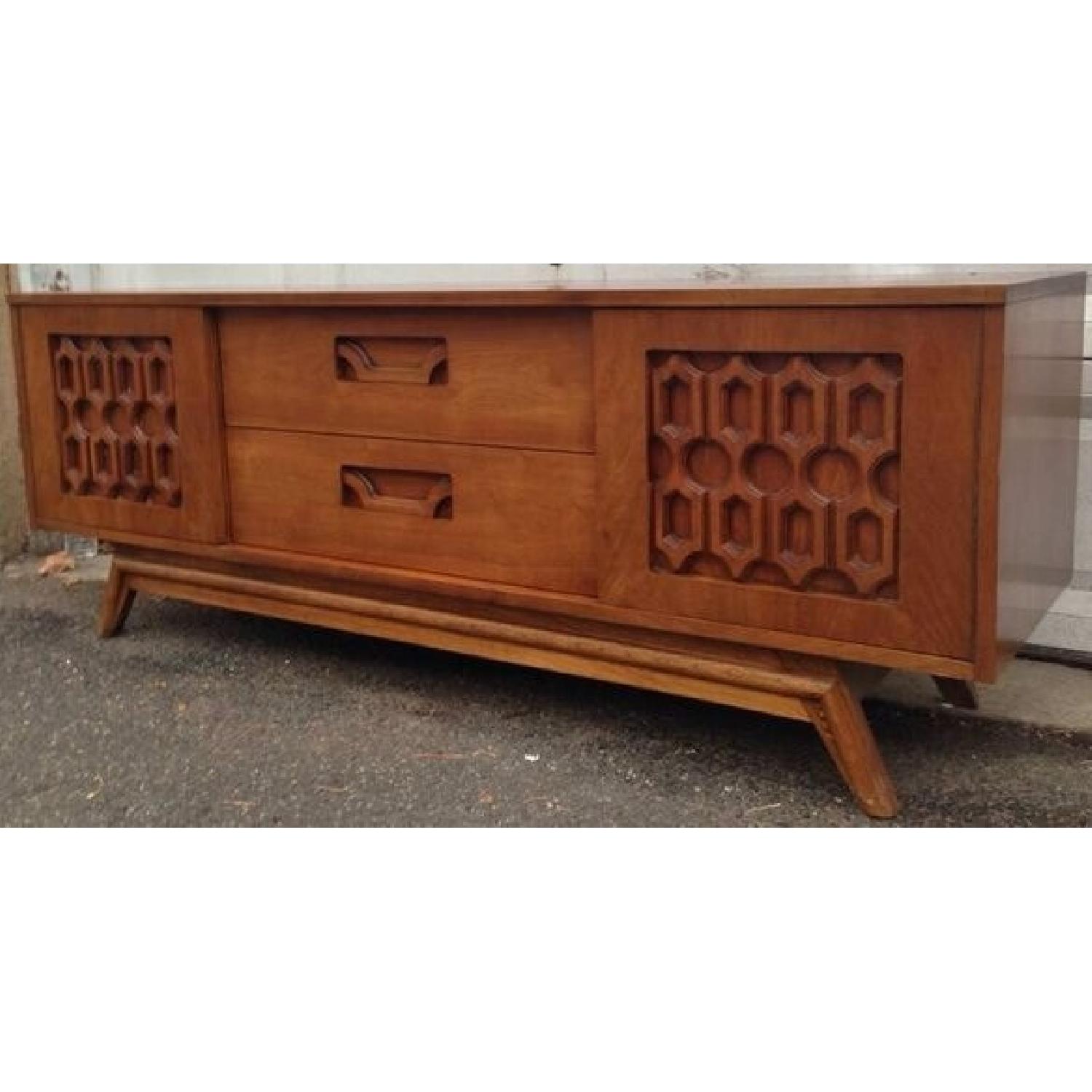 Mid Century Low Double Door Media Stand - image-3