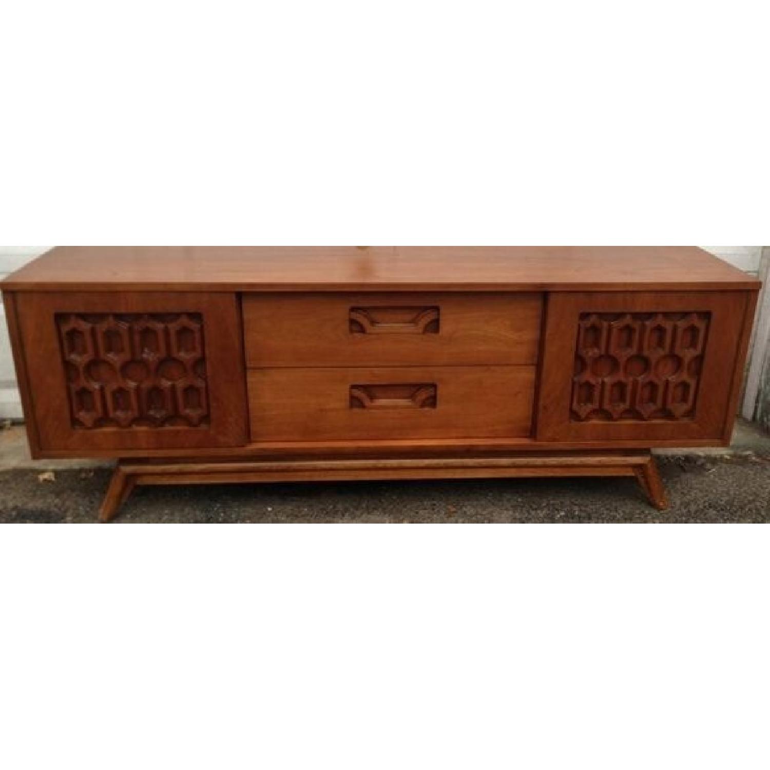 Mid Century Low Double Door Media Stand - image-4