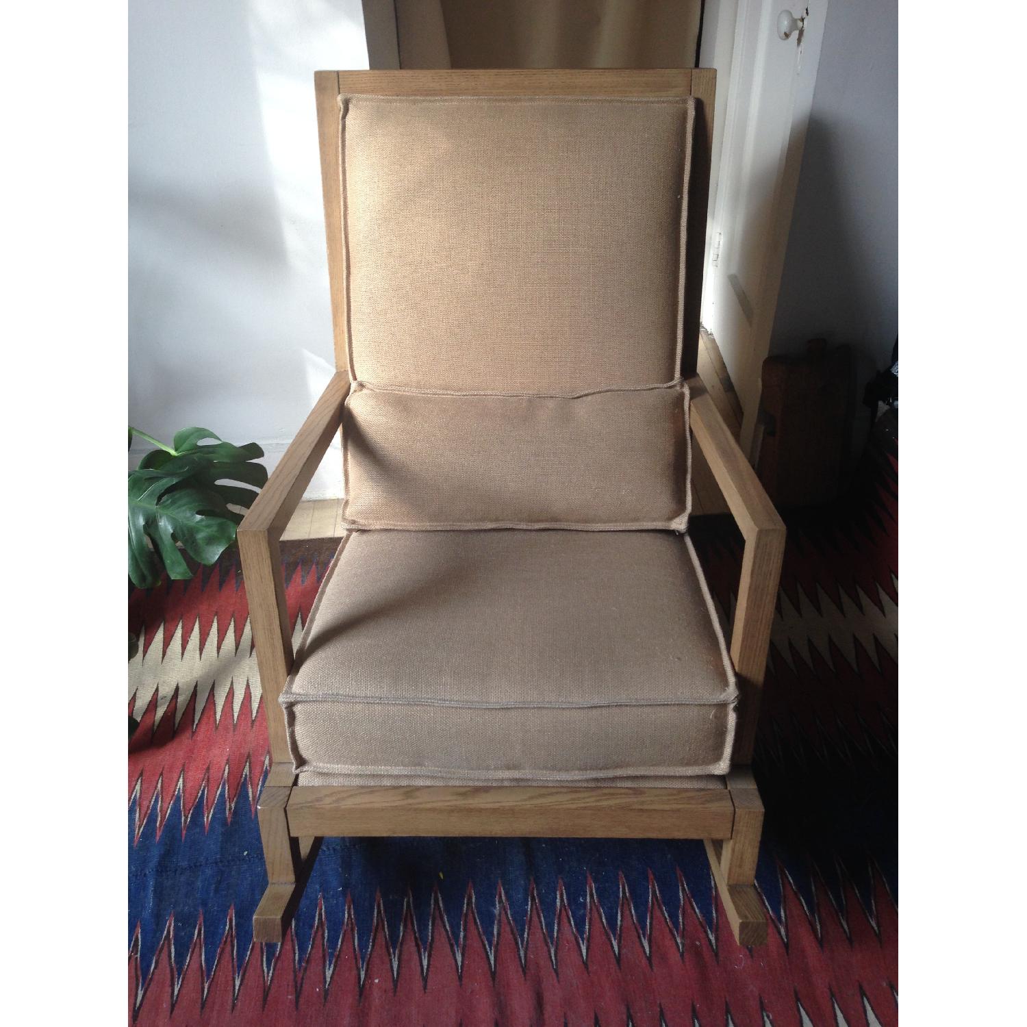 Crate & Barrel Jeremiah Fabric Back Rocker - image-1