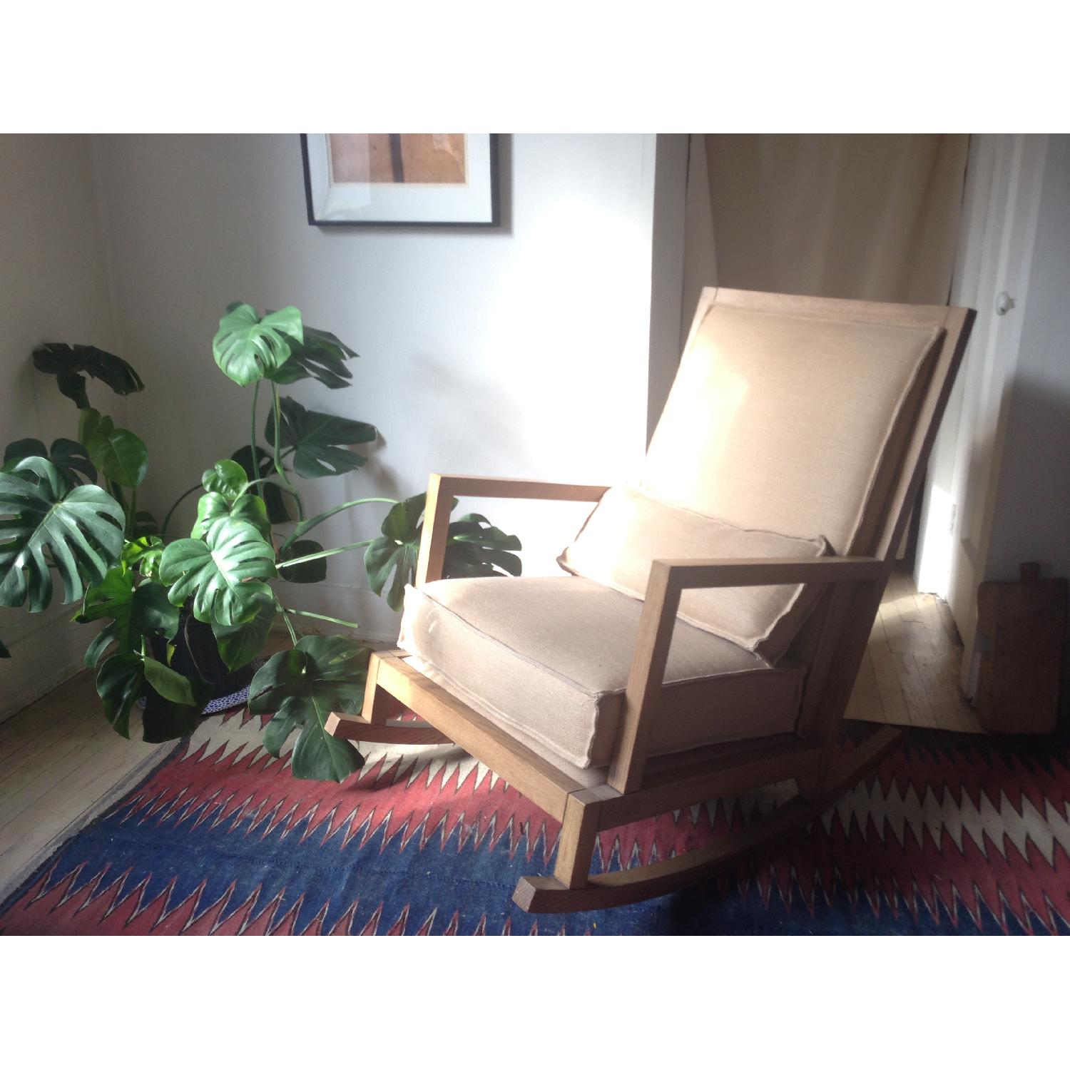 Crate & Barrel Jeremiah Fabric Back Rocker - Thumbnail 2