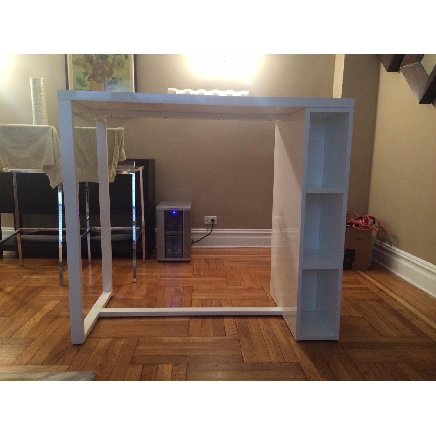 CB2 Public White High Dining Table - image-1