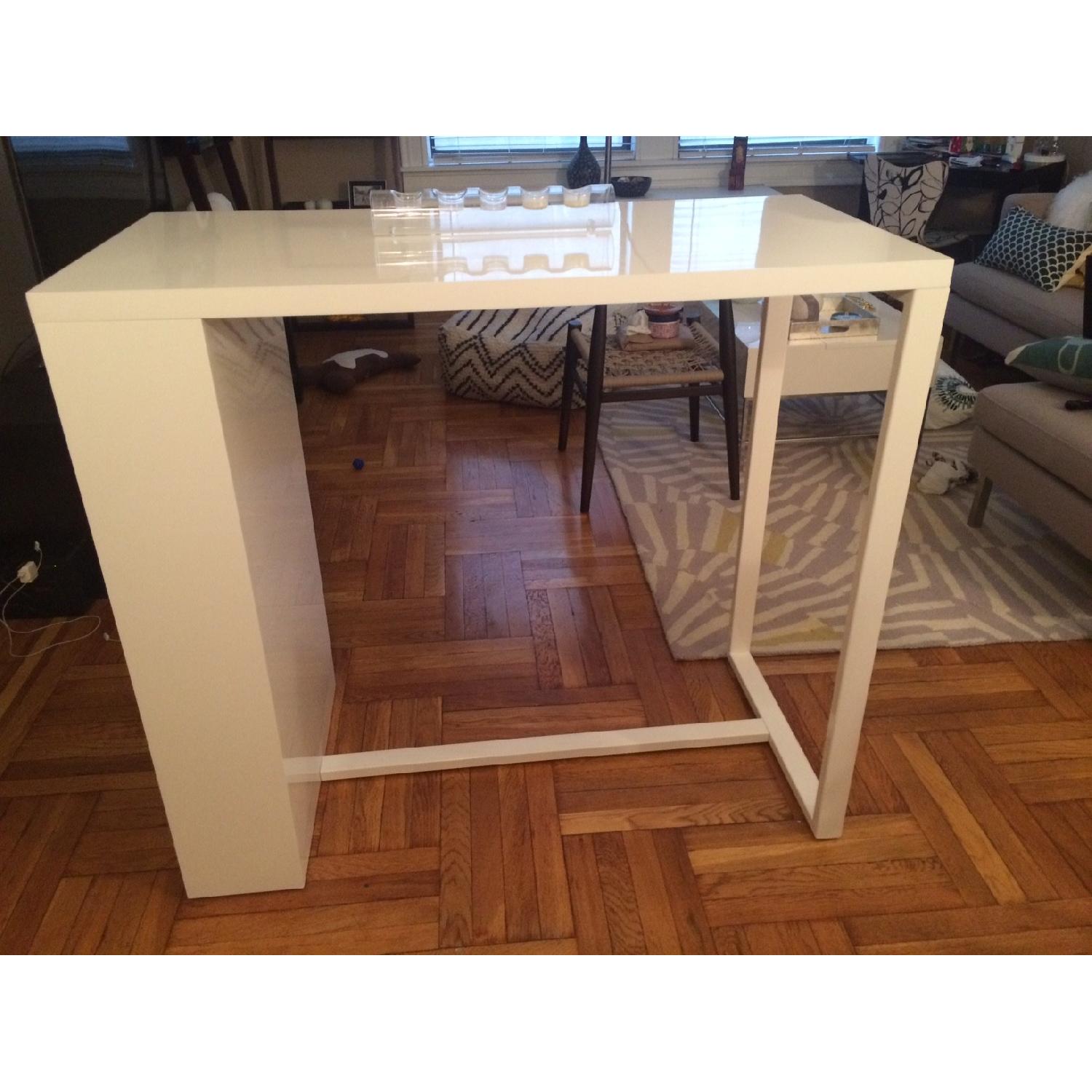 CB2 Public White High Dining Table - image-3