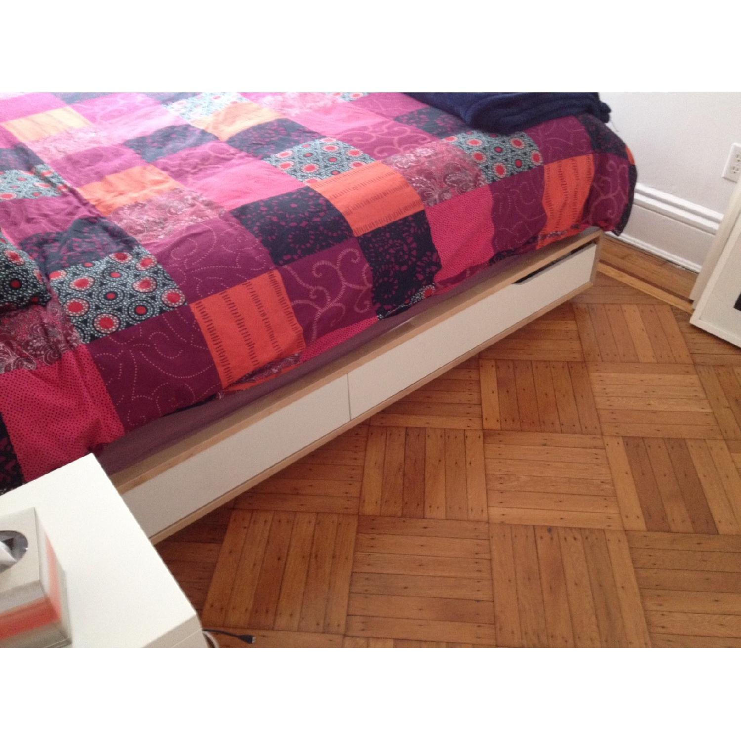 Ikea Queen Size Platform Storage Bed AptDeco