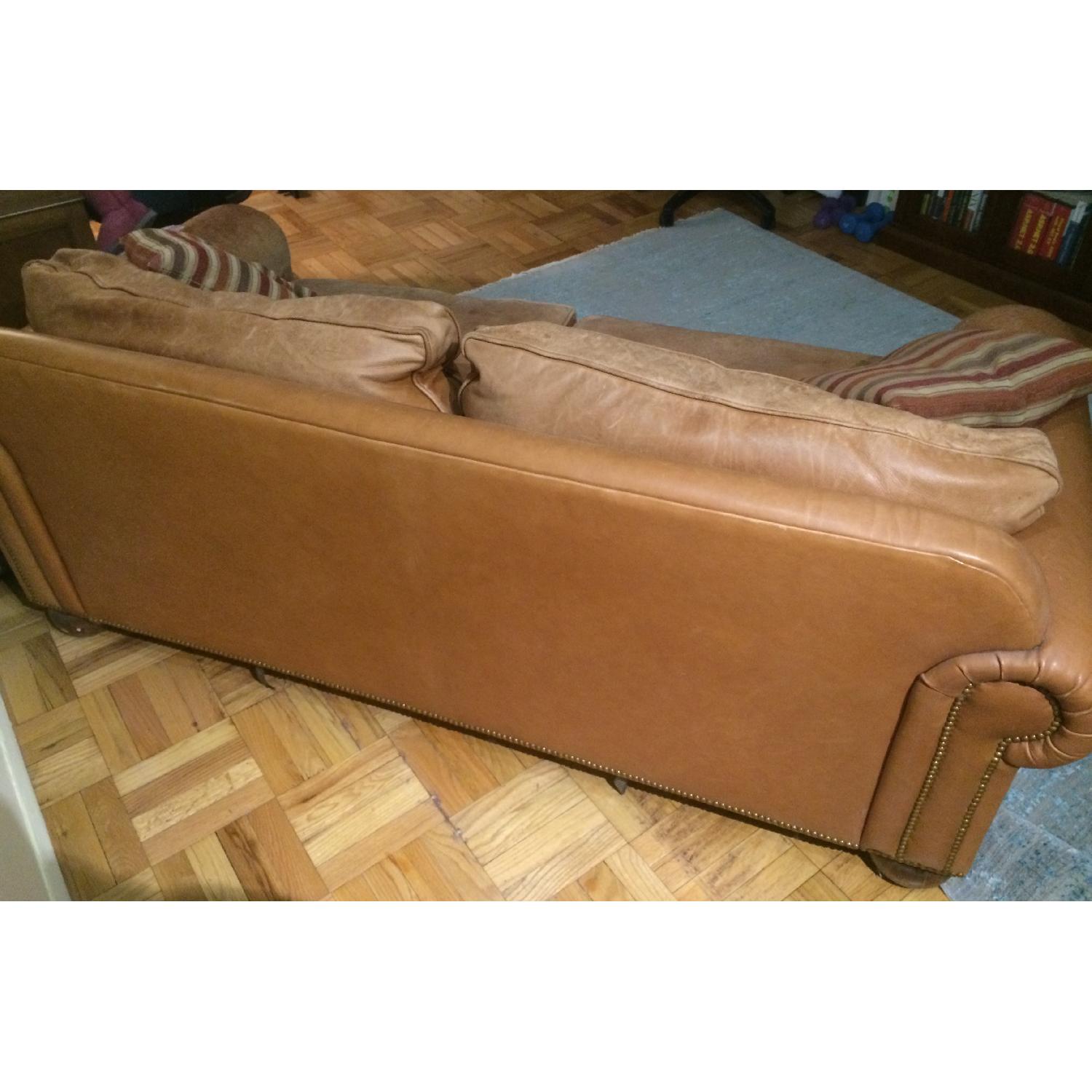 Avery Boardman Full Leather Sleeper Sofa - image-8
