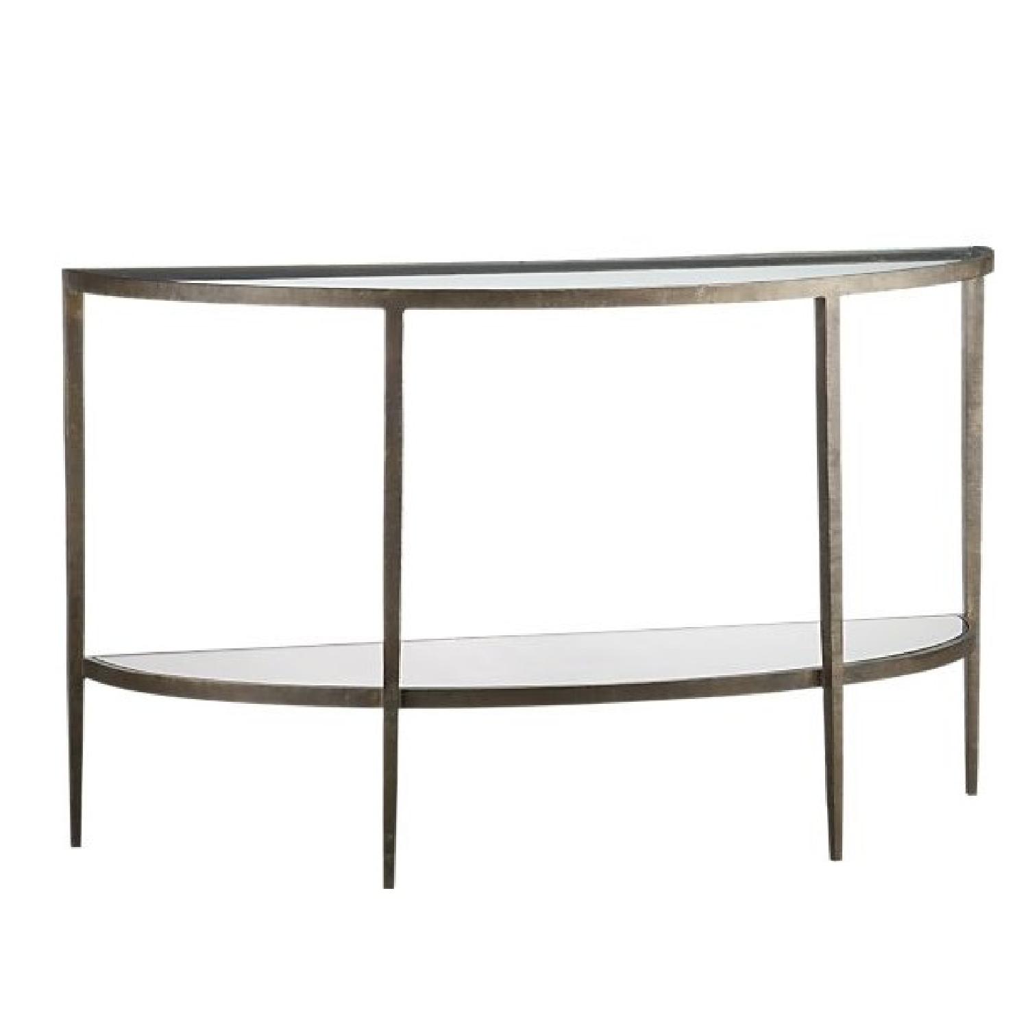 Crate & Barrel Clairemont Demilune Console Table