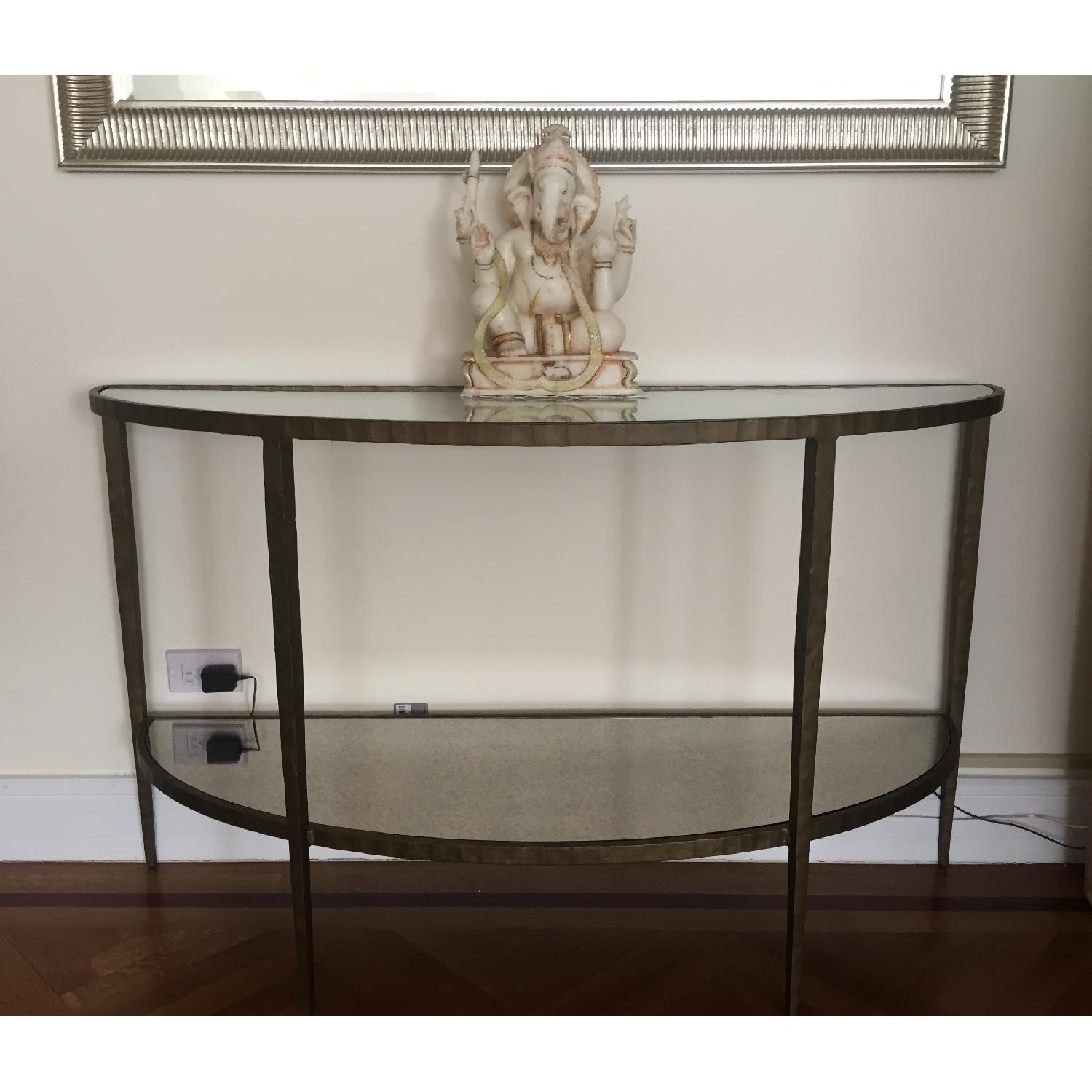 Crate & Barrel Clairemont Demilune Console Table - image-2