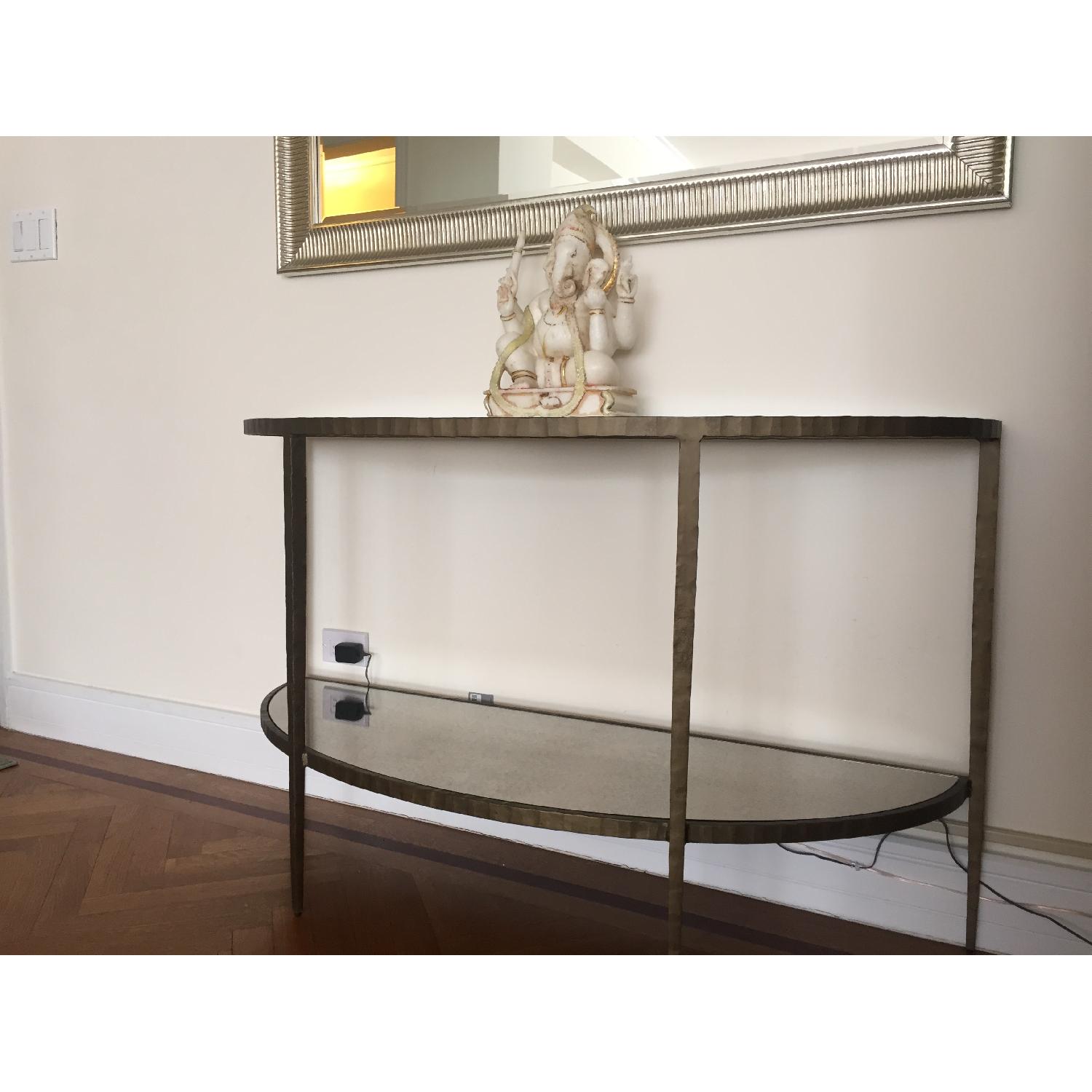 Crate & Barrel Clairemont Demilune Console Table - image-3