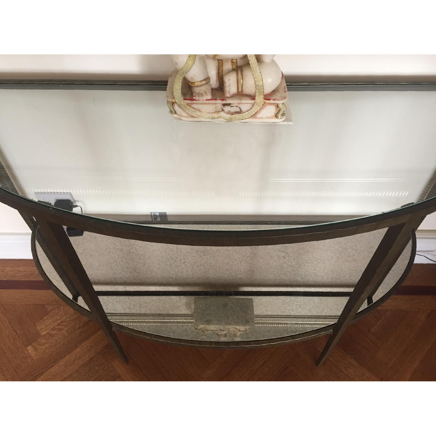 Crate & Barrel Clairemont Demilune Console Table - image-4