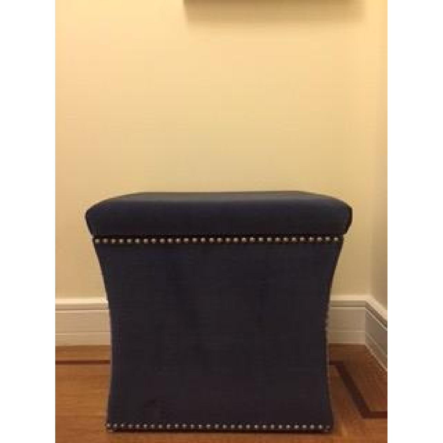 One Kings Lane Hepburn Storage Ottoman in Navy - image-2