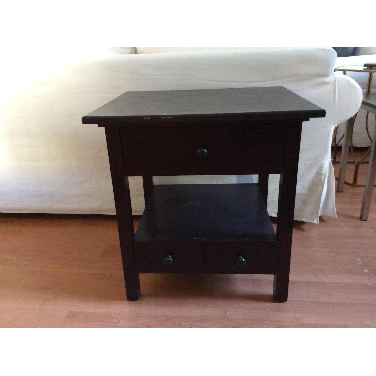 Wooden Side Table with Board Games - image-1