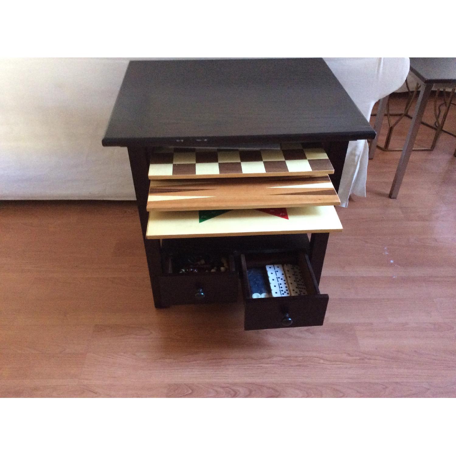 Wooden Side Table with Board Games - image-4