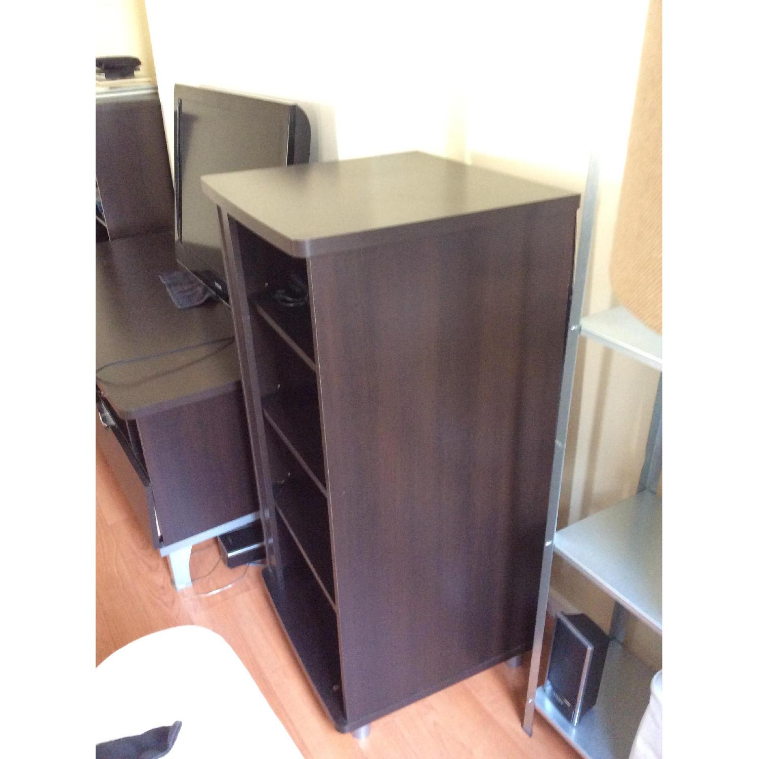 Dark Brown Wooden Bookcases - Set of 2 - image-2