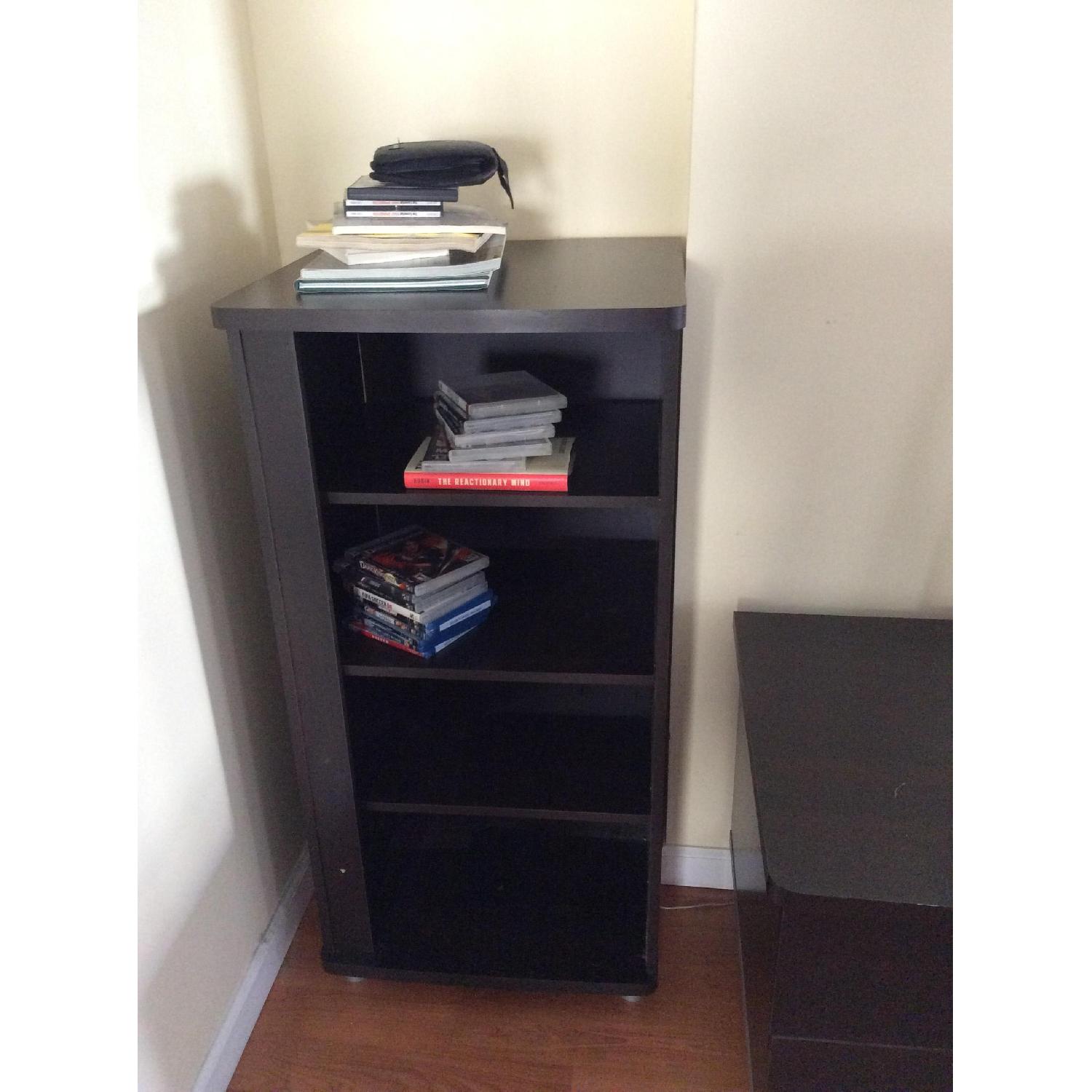 Dark Brown Wooden Bookcases - Set of 2 - image-3