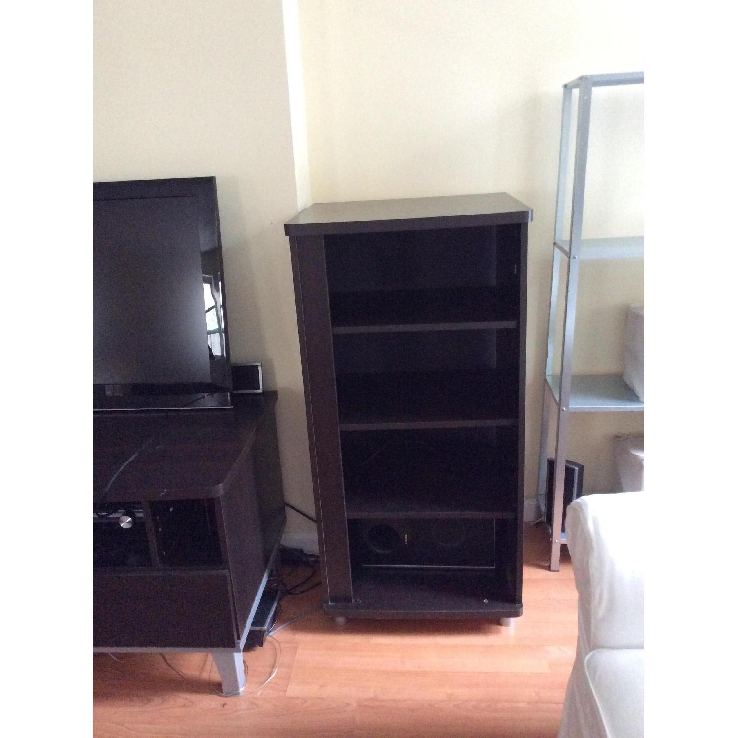 Dark Brown Wooden Bookcases - Set of 2 - image-4