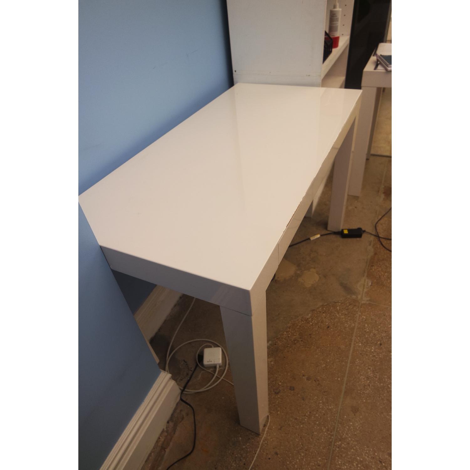 West Elm Parsons Desk in White Lacquer - image-4