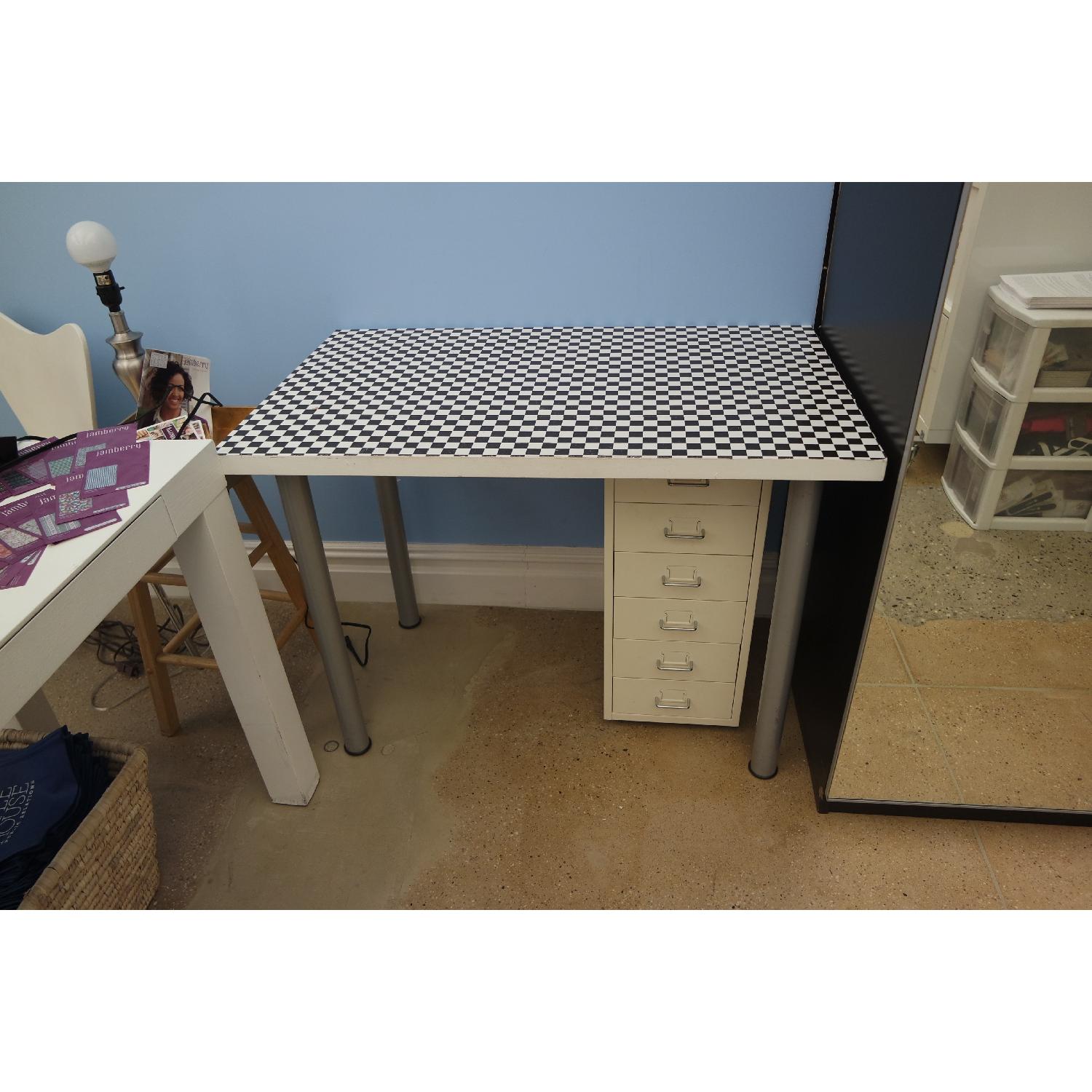 Checker Top Table Desk - image-1