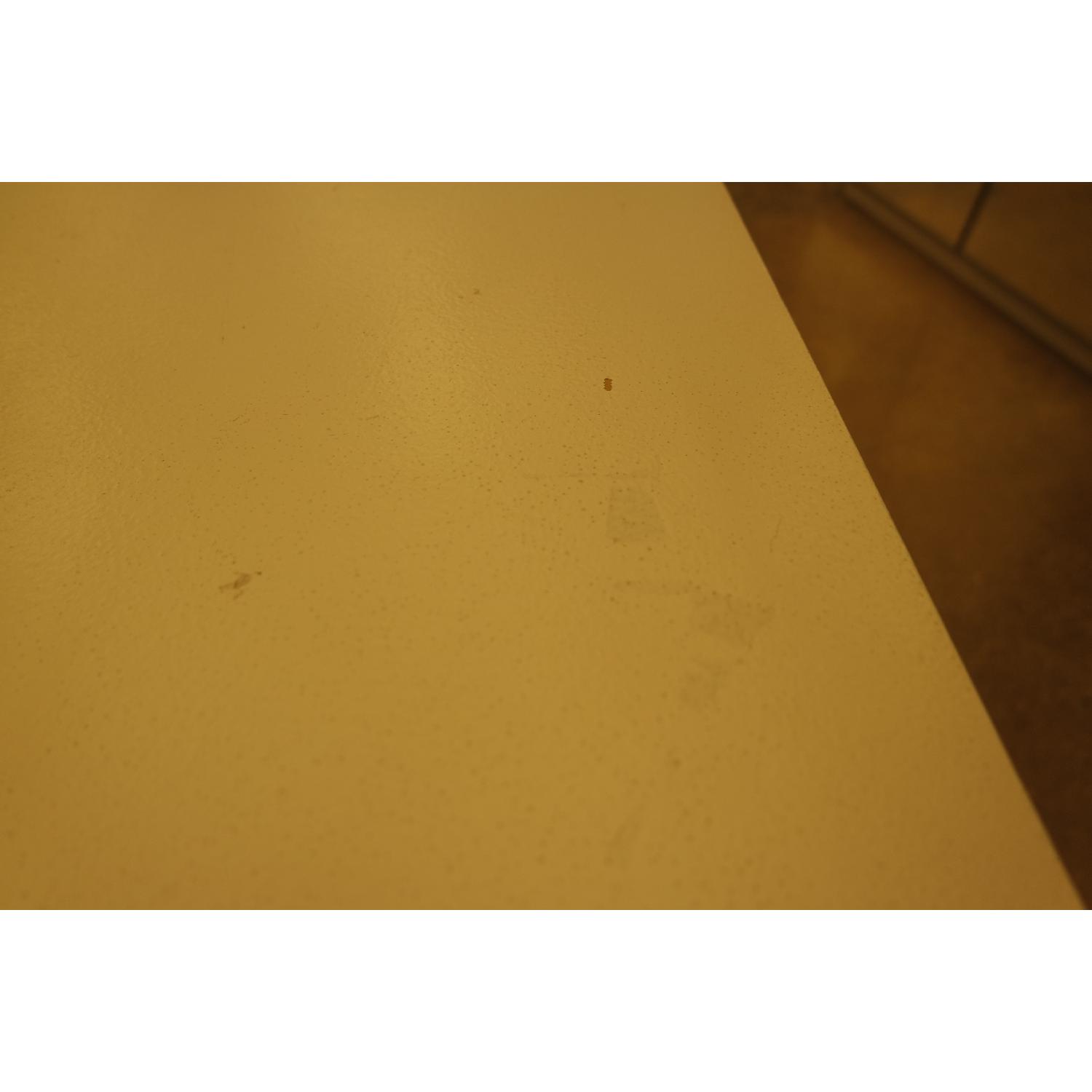 Painted White Desk Table with Metal Legs - image-3