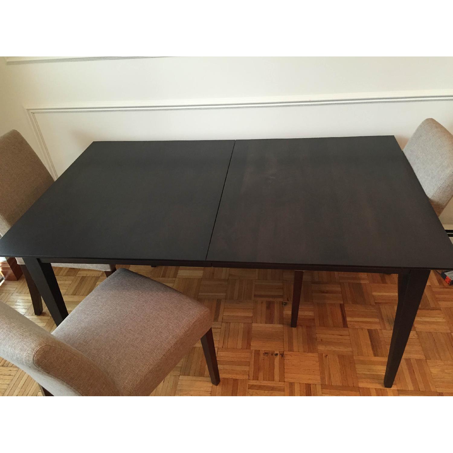Room & Board Dining Room Table w/ 4 Upholstered Chairs - image-1