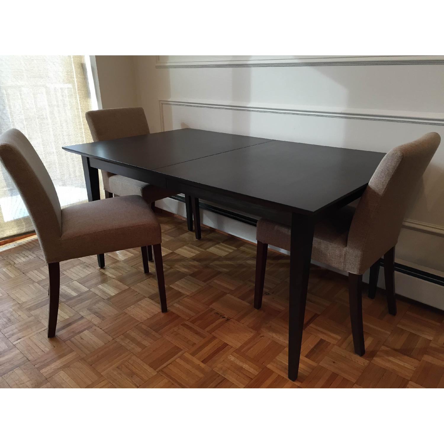 Room & Board Dining Room Table w/ 4 Upholstered Chairs - image-2